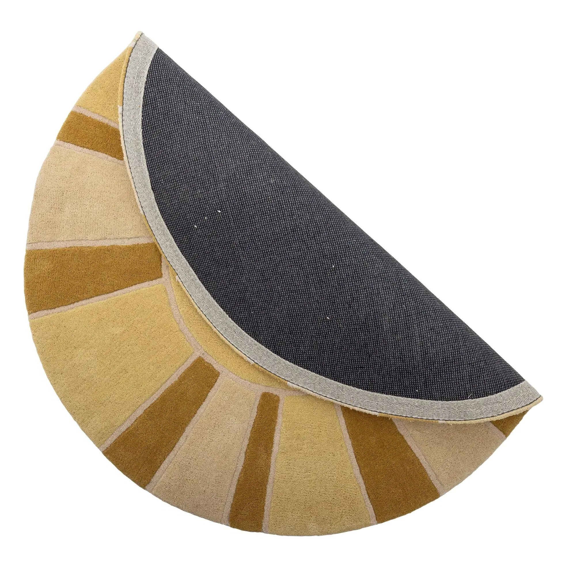 Bloomingville MINI Sun Round Rug - Yellow, Wool alternate view