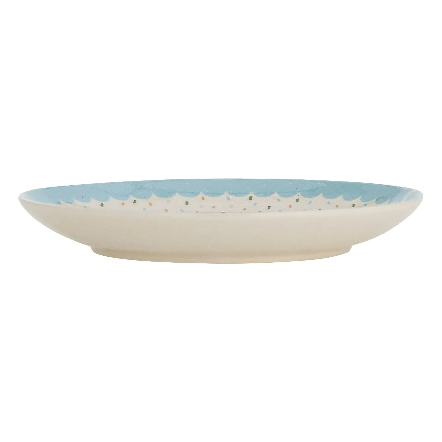Celebrate Stoneware Plate with Wavy Rim - Blue alternate view