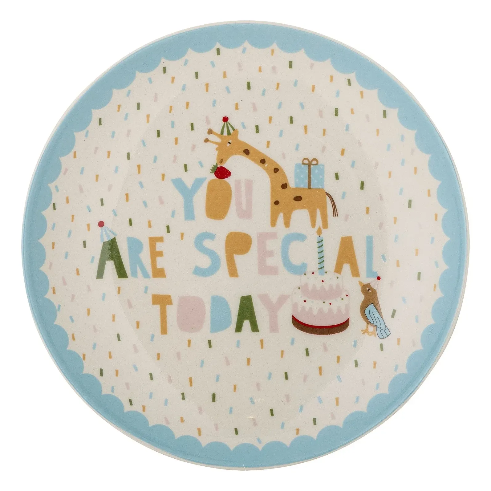 Celebrate Stoneware Plate with Wavy Rim - Blue product