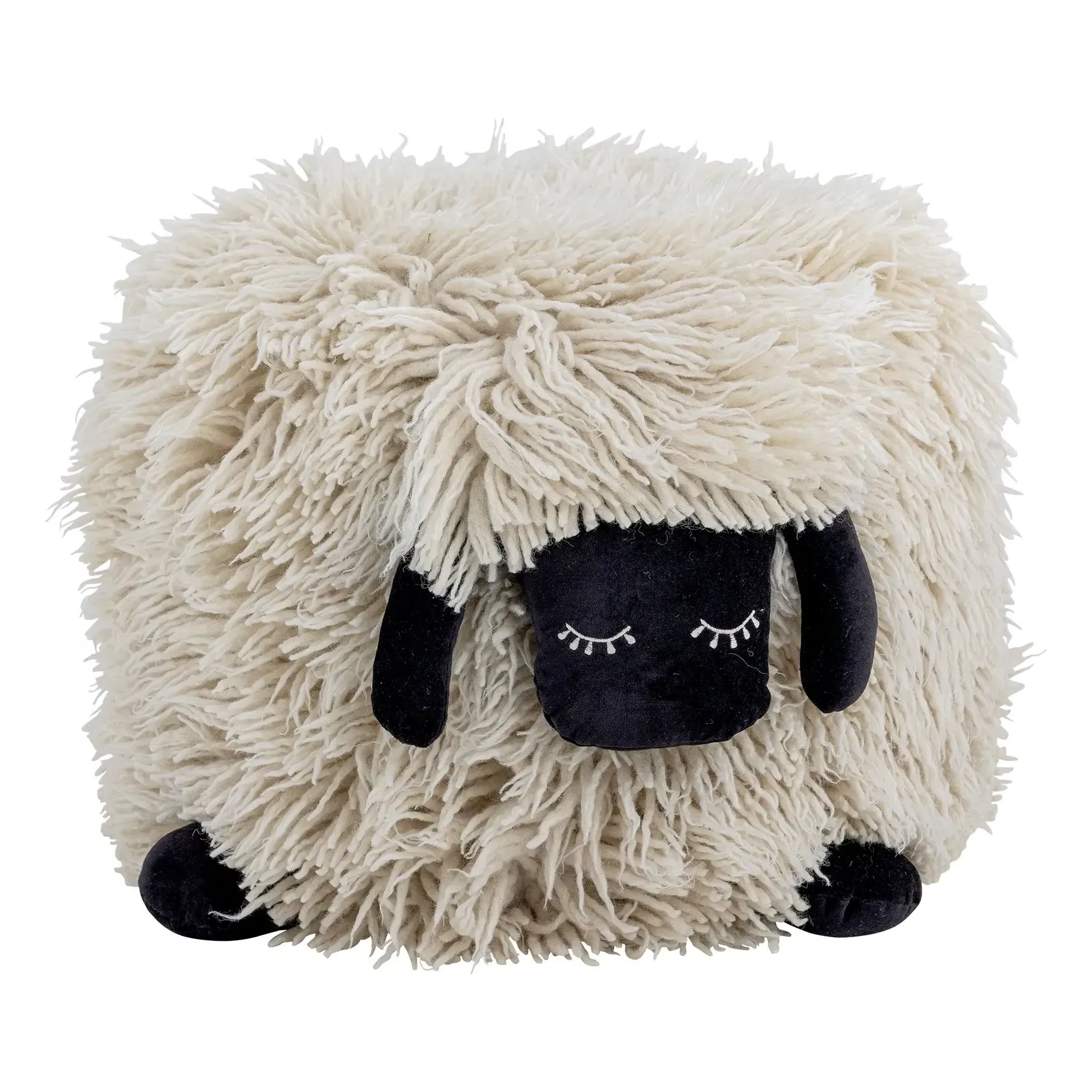 Dolly Sheep Pouffe - White, Wool product
