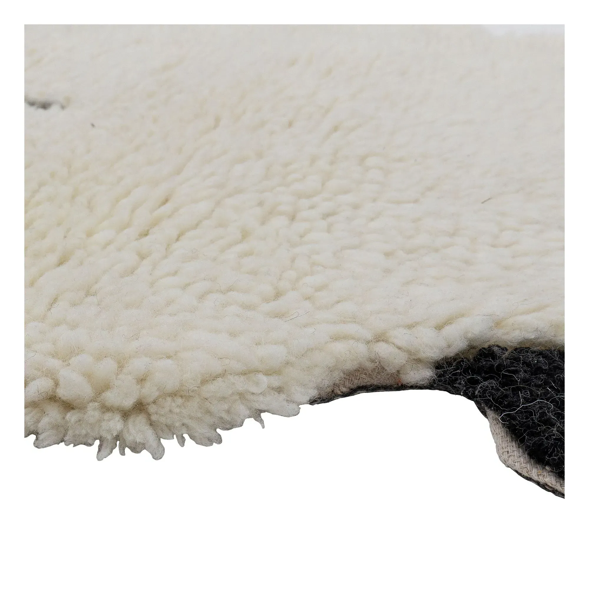 Dolly Sheep Round Rug - Black & White, Wool alternate view