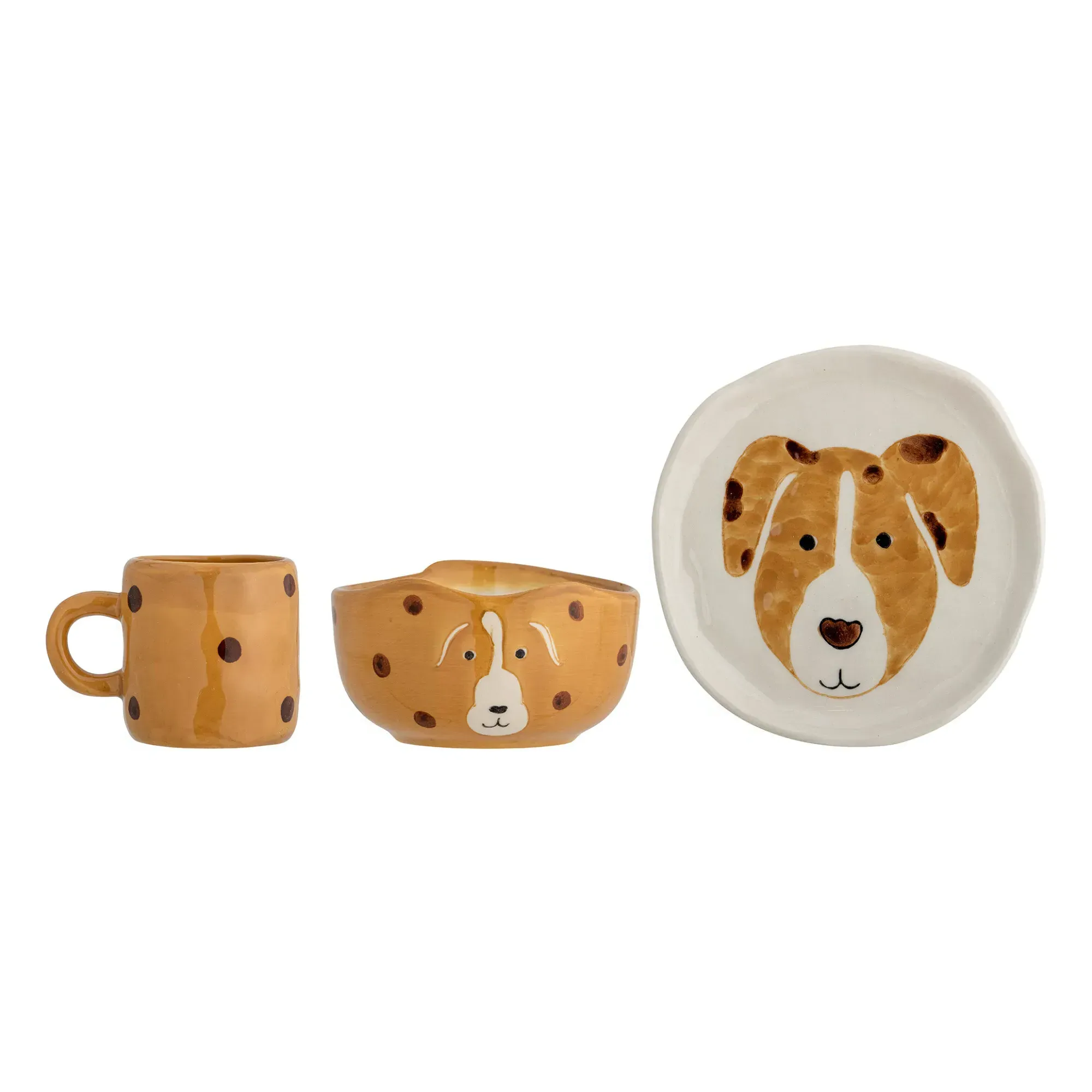 Fenix 3-Piece Tableware Set - Brown, Sandstone product