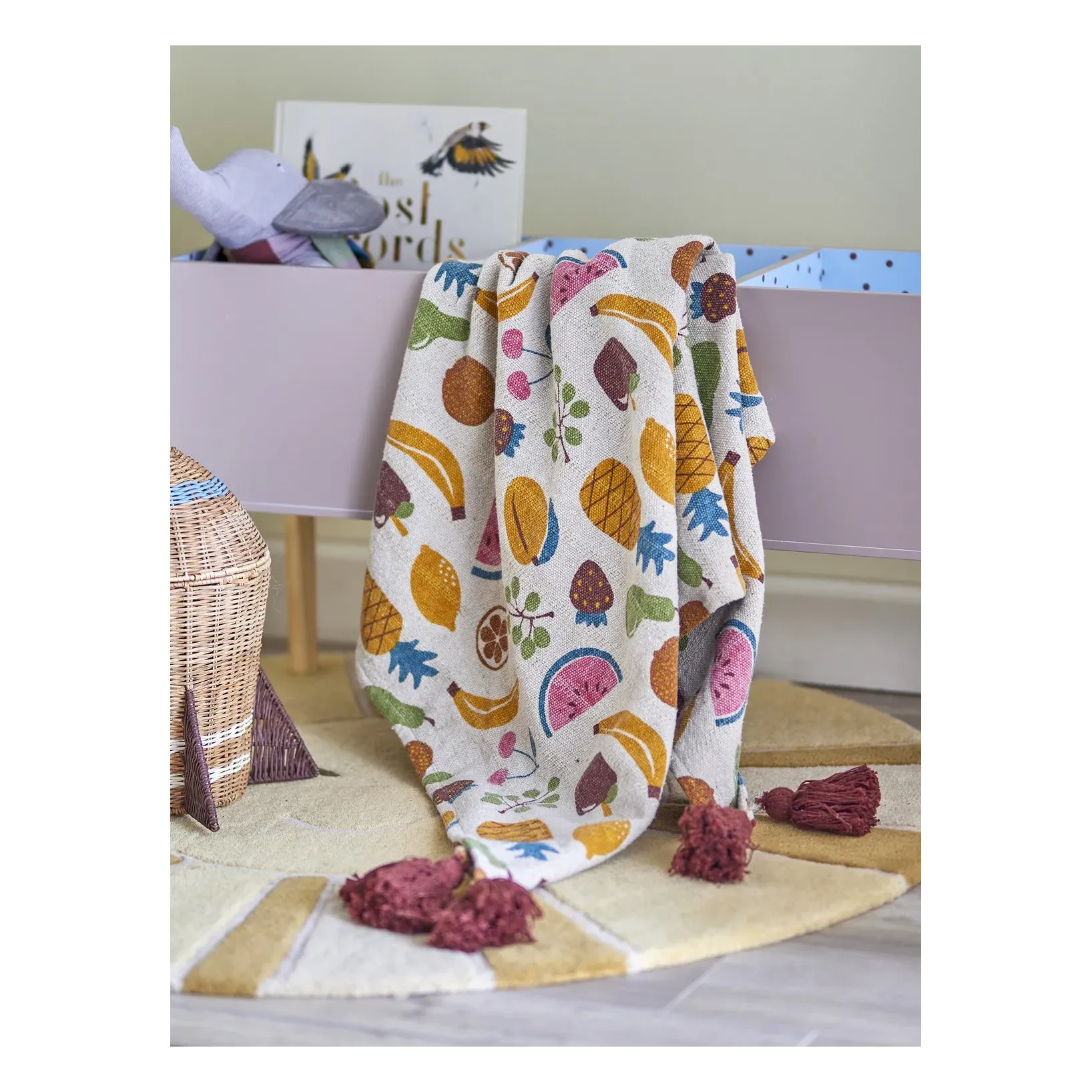Fruitta Recycled Cotton Throw - Multicoloured alternate view