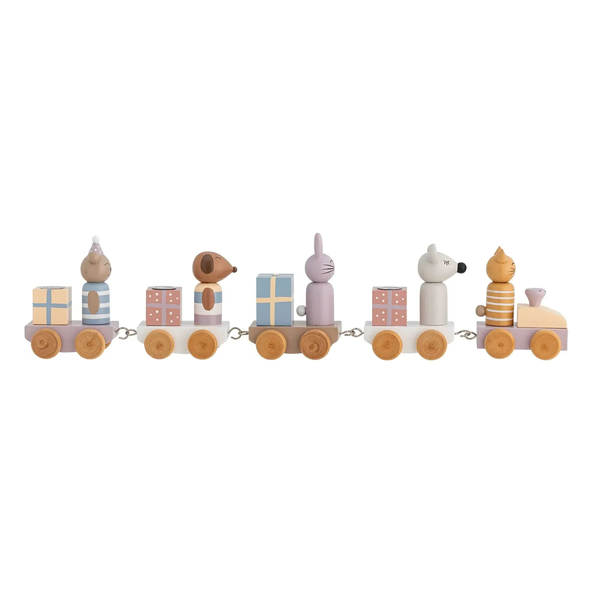 Junaid Birthday Train with Candle Holders - Pink, MDF product