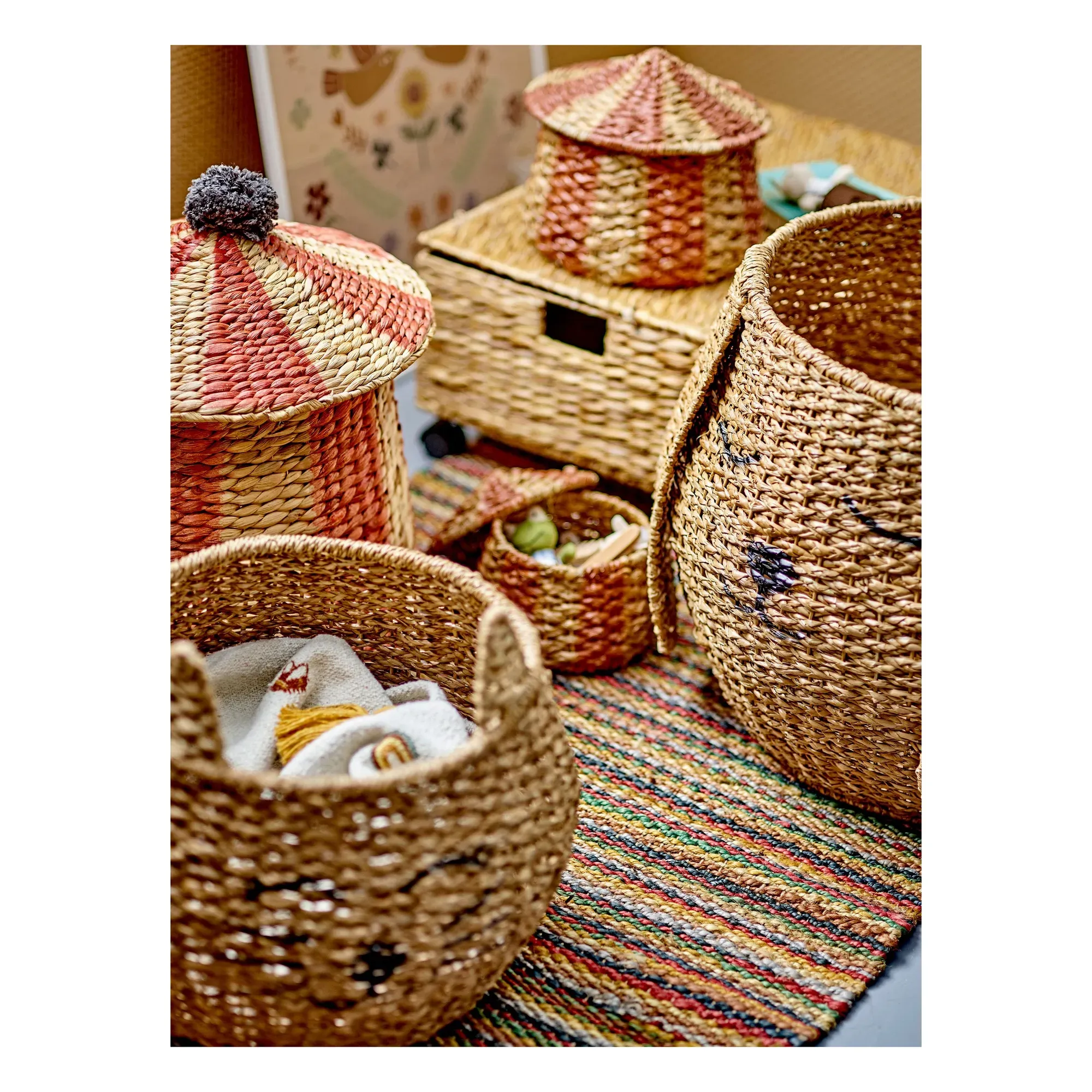 Milus Storage Baskets Set of 2 - Beige, Bankuan Grass alternate view