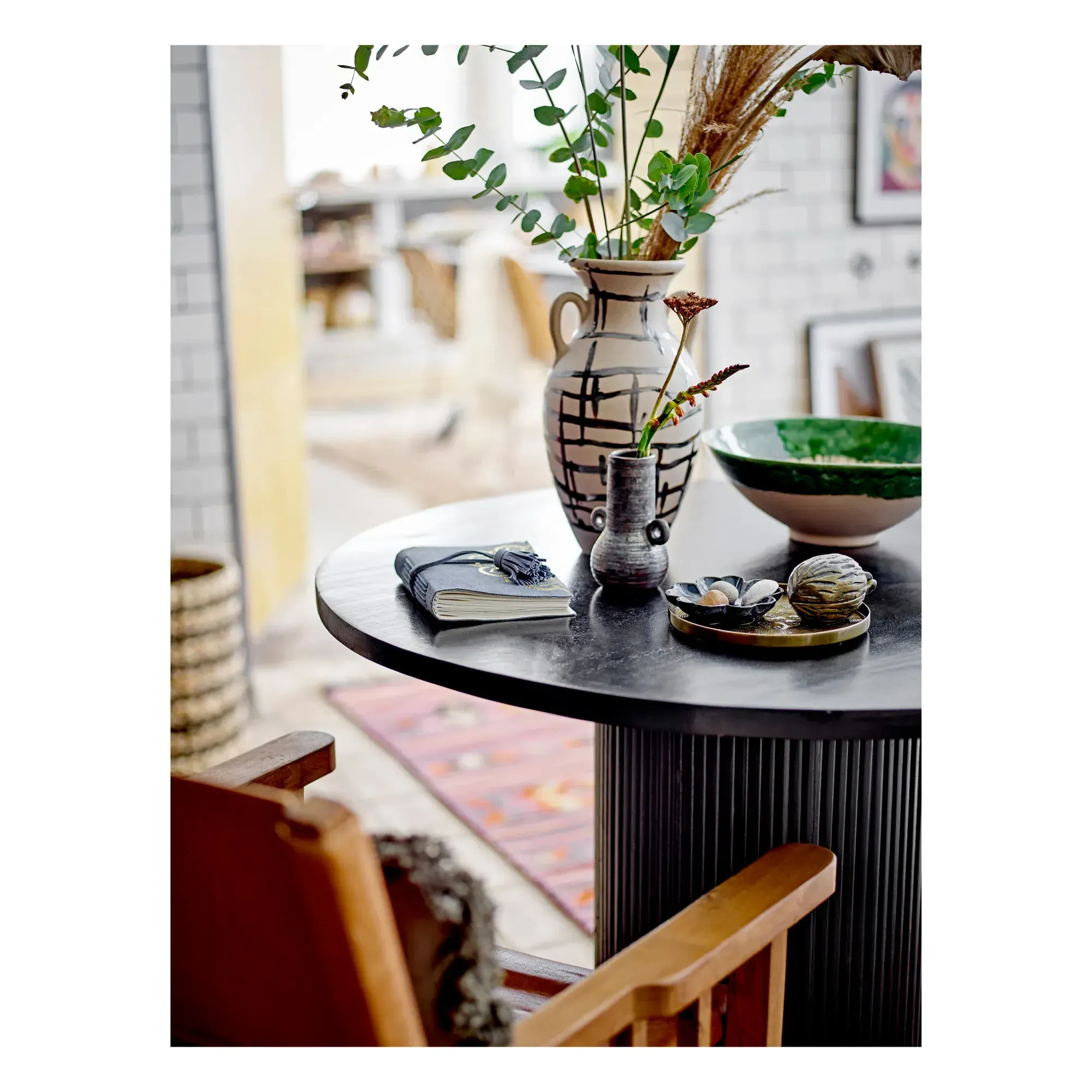 Moez Handmade Bowl - Green, Sandstone alternate view