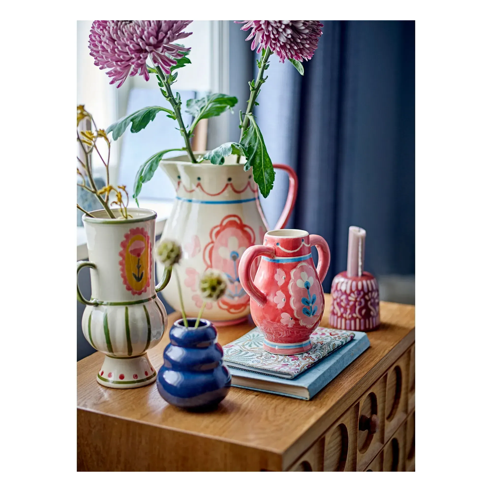 Odina Stoneware Vase - Red alternate view