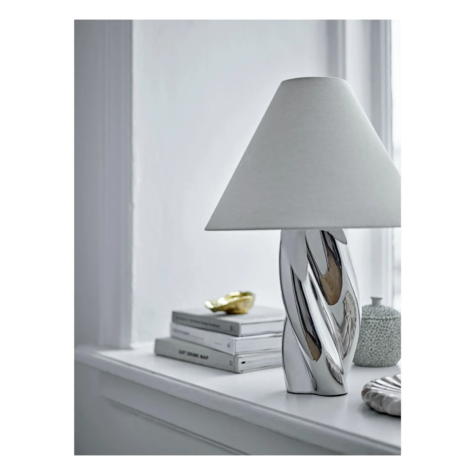 Silva Table Lamp - Silver, Stoneware alternate view