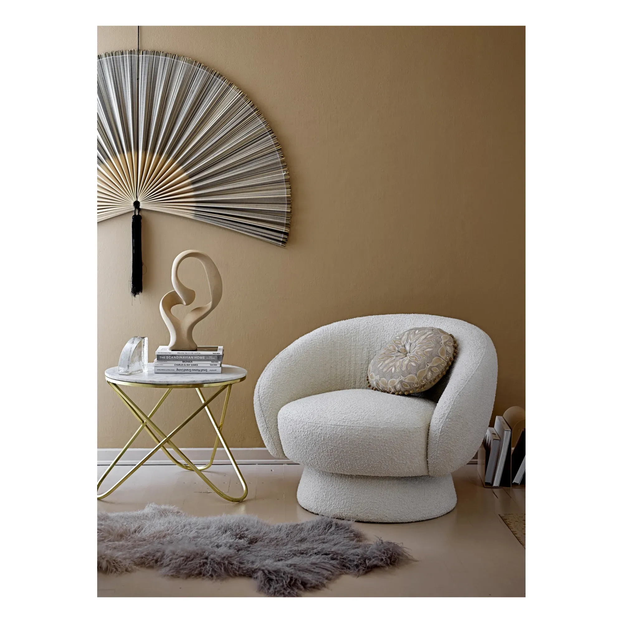 Ted Lounge Chair - White, Polyester alternate view