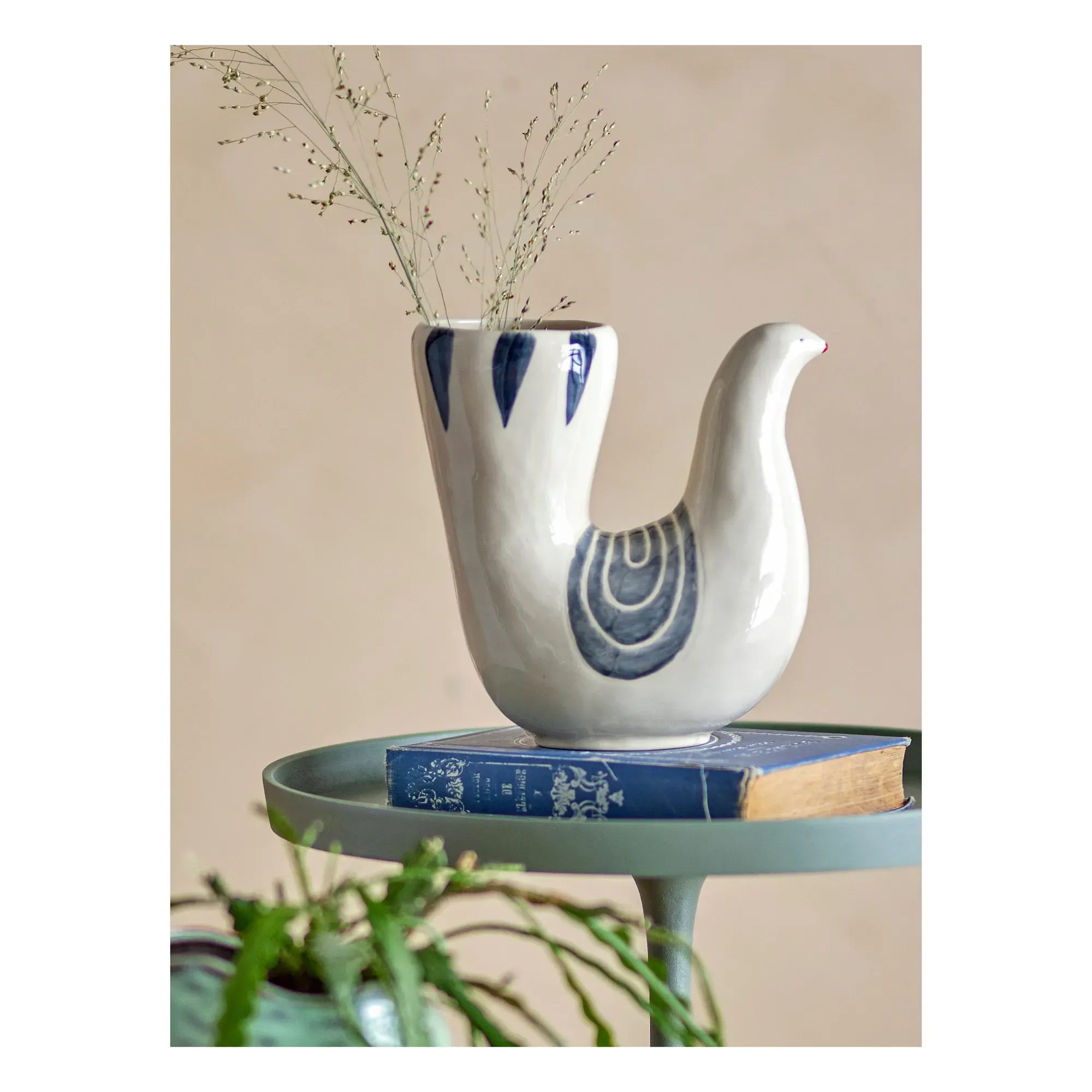 Trudy Bird-Shaped Vase - White, Stoneware alternate view