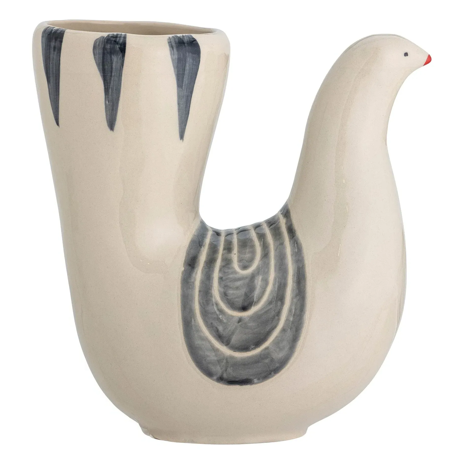 Trudy Bird-Shaped Vase - White, Stoneware product
