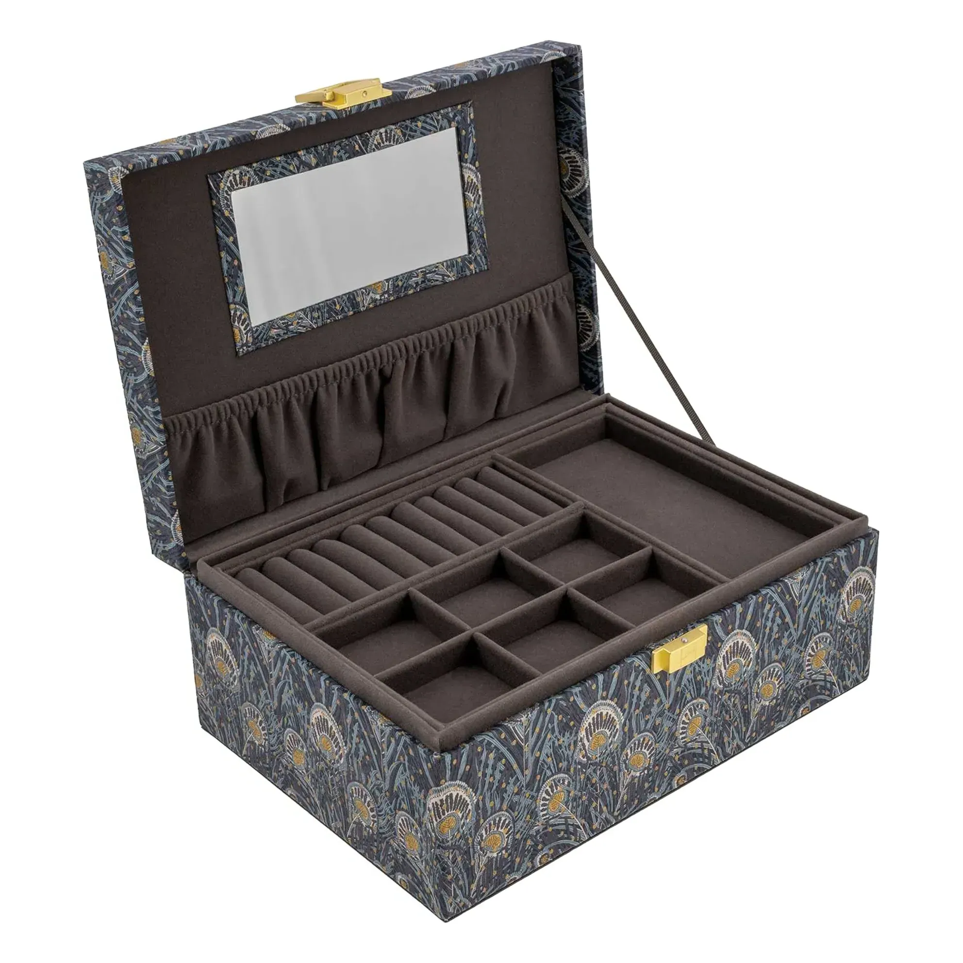 Liberty Queen Hera Large Jewelry Box - Midnight Blue, Cotton alternate view