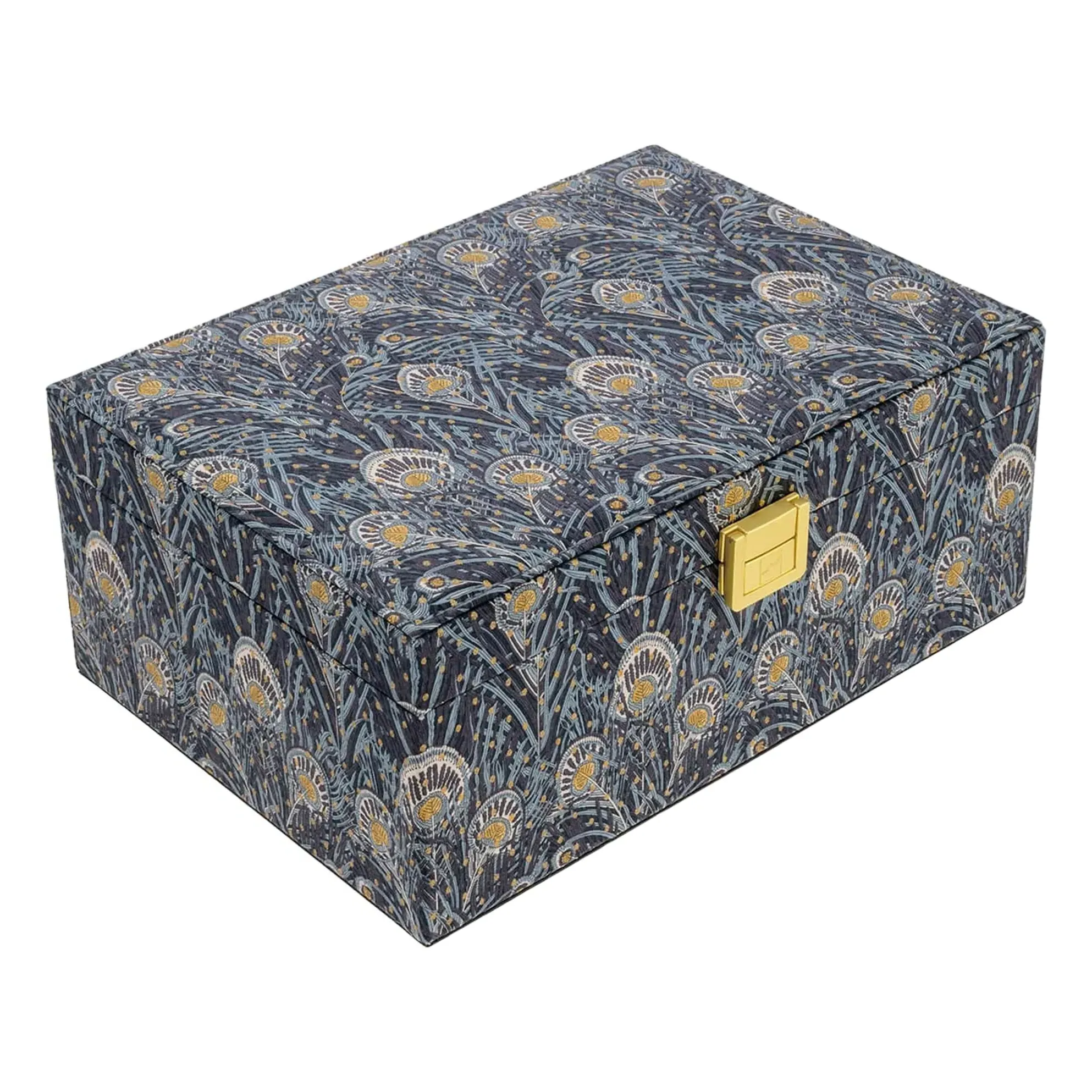 Liberty Queen Hera Large Jewelry Box - Midnight Blue, Cotton product