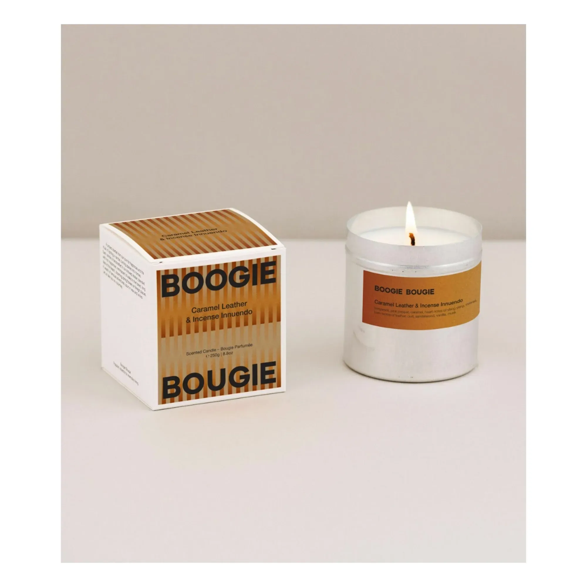 Boogie Bougie Innuendo Scented Candle - Caramel Leather & Incense alternate view