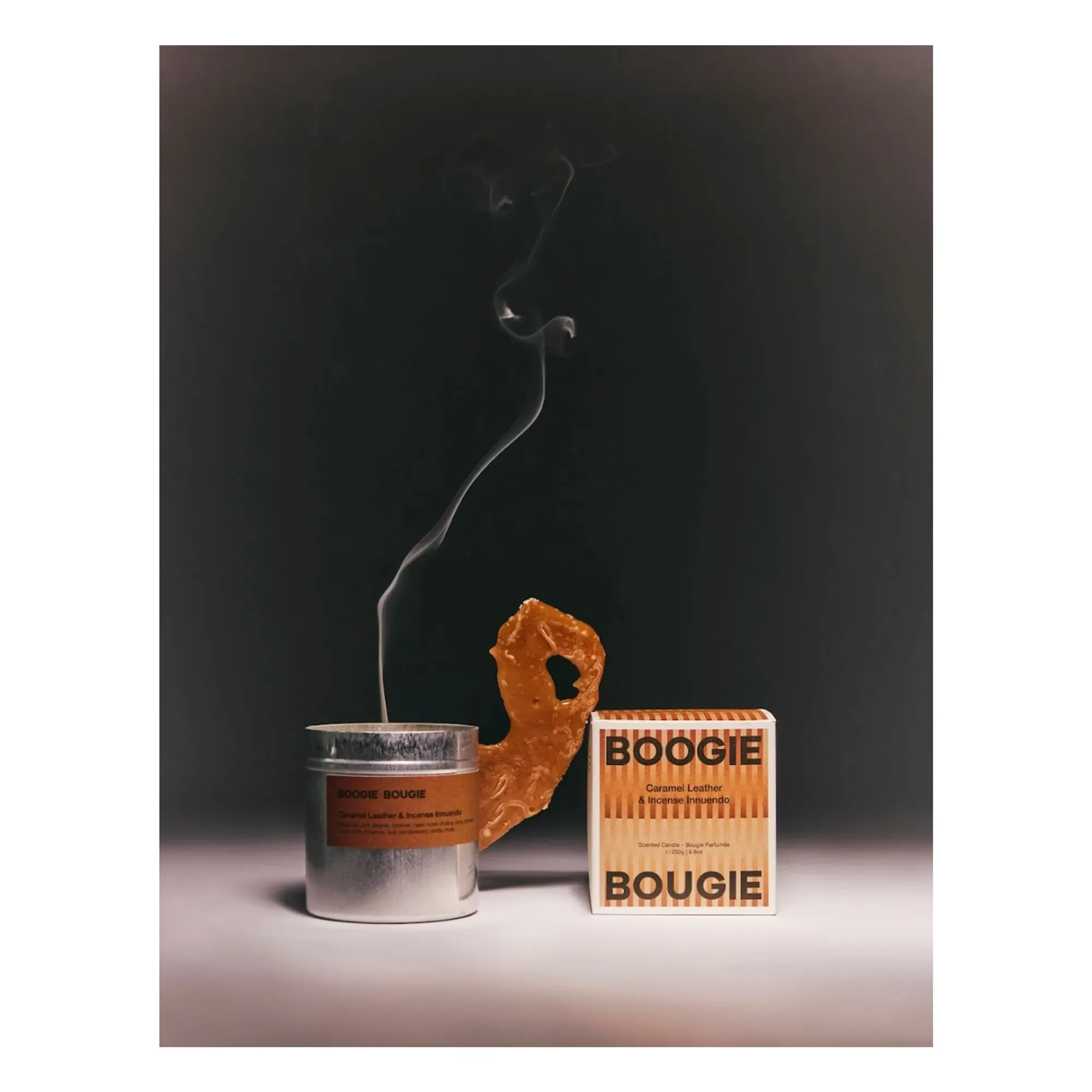 Boogie Bougie Innuendo Scented Candle - Caramel Leather & Incense product