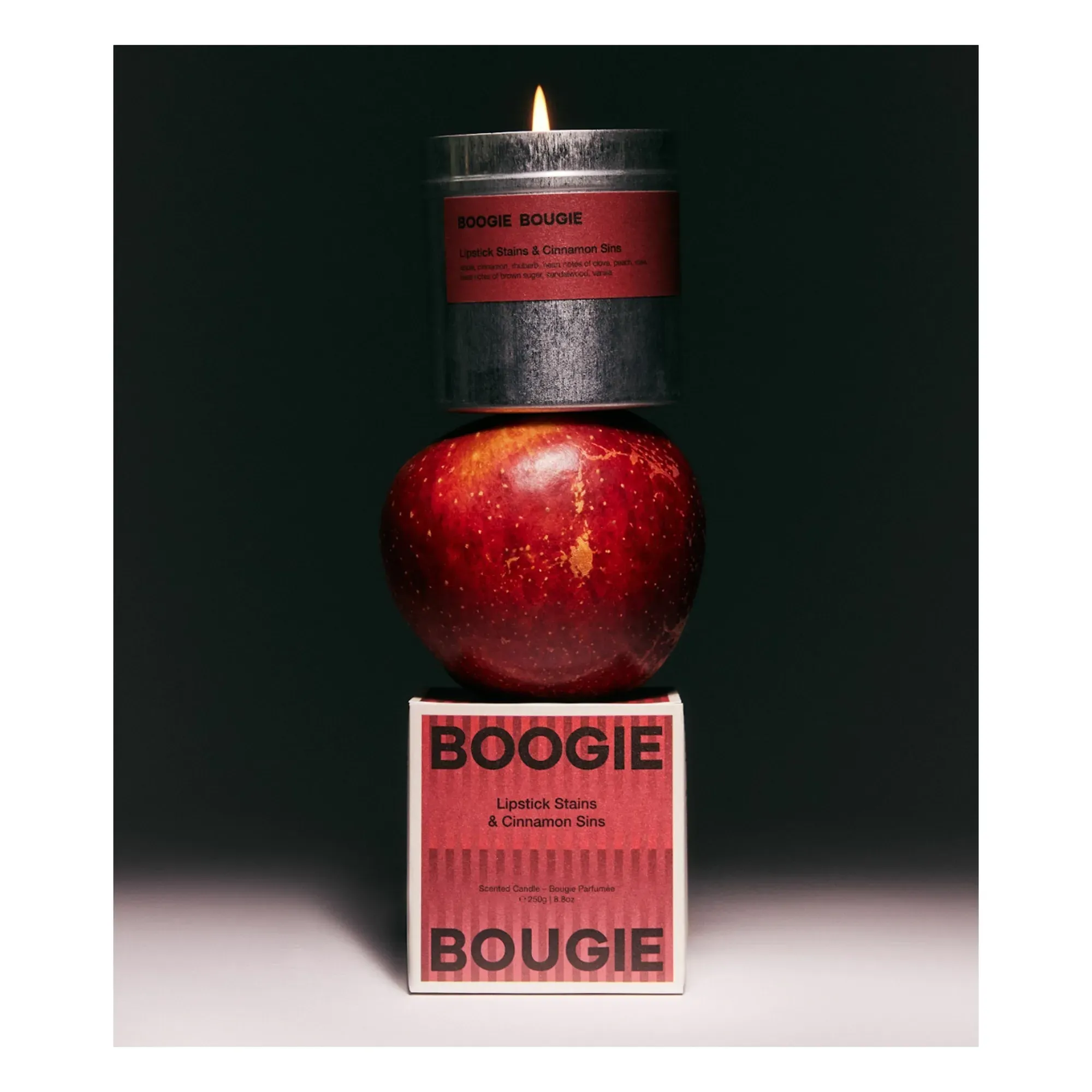 Boogie Bougie Lipstick Stains & Cinnamon Sins Scented Candle product