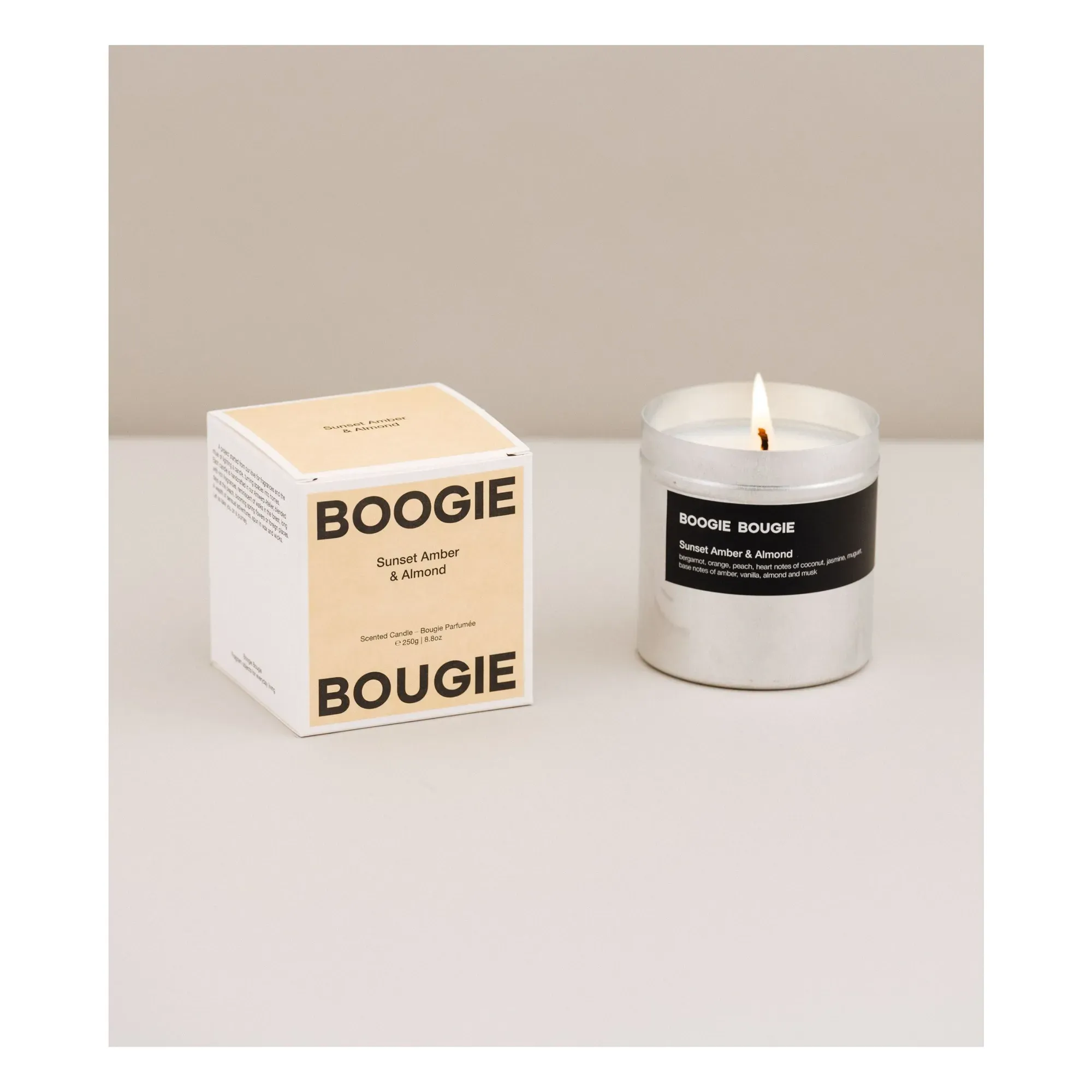 Boogie Bougie Sunset Amber & Almond Scented Candle - Soy Wax alternate view