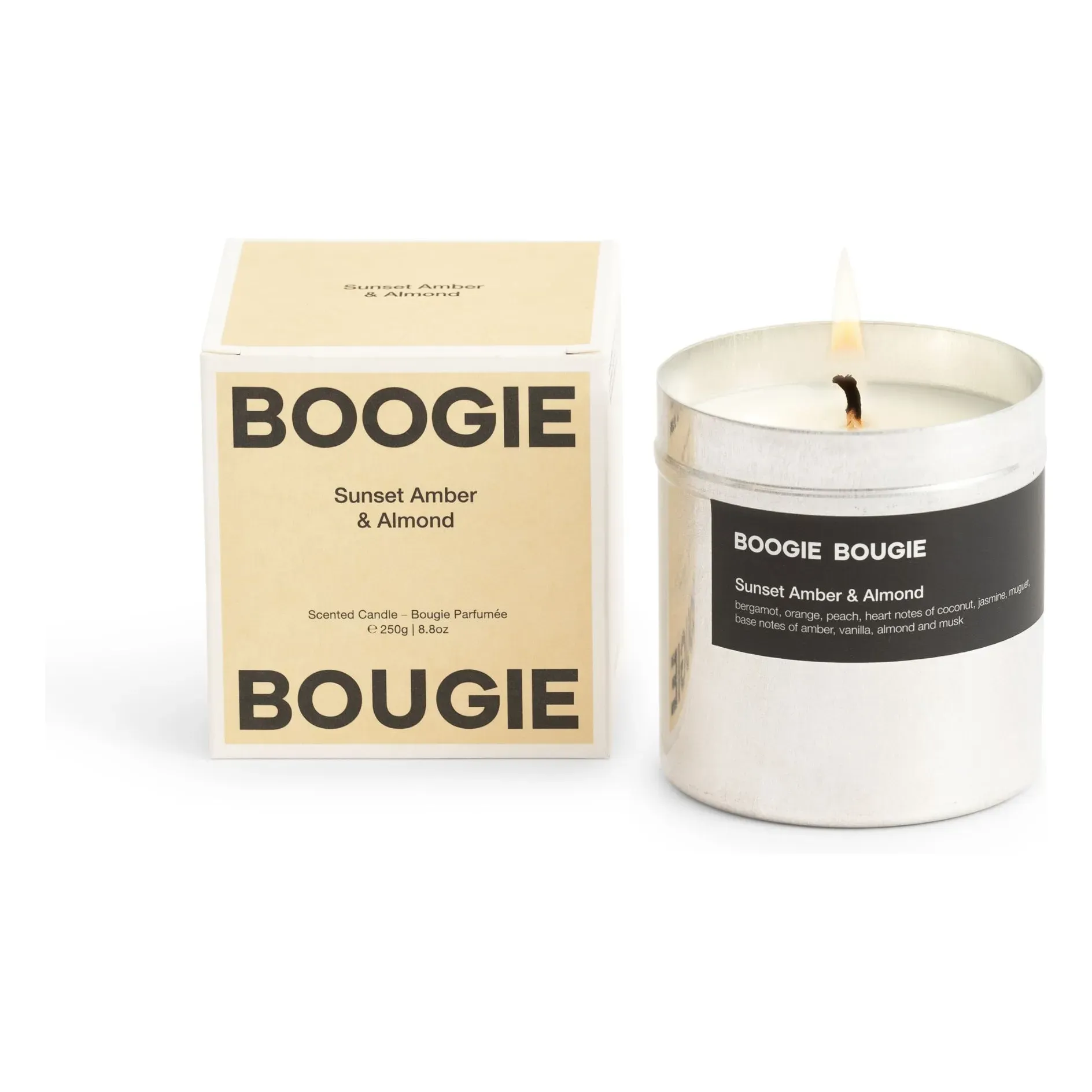 Boogie Bougie Sunset Amber & Almond Scented Candle - Soy Wax product