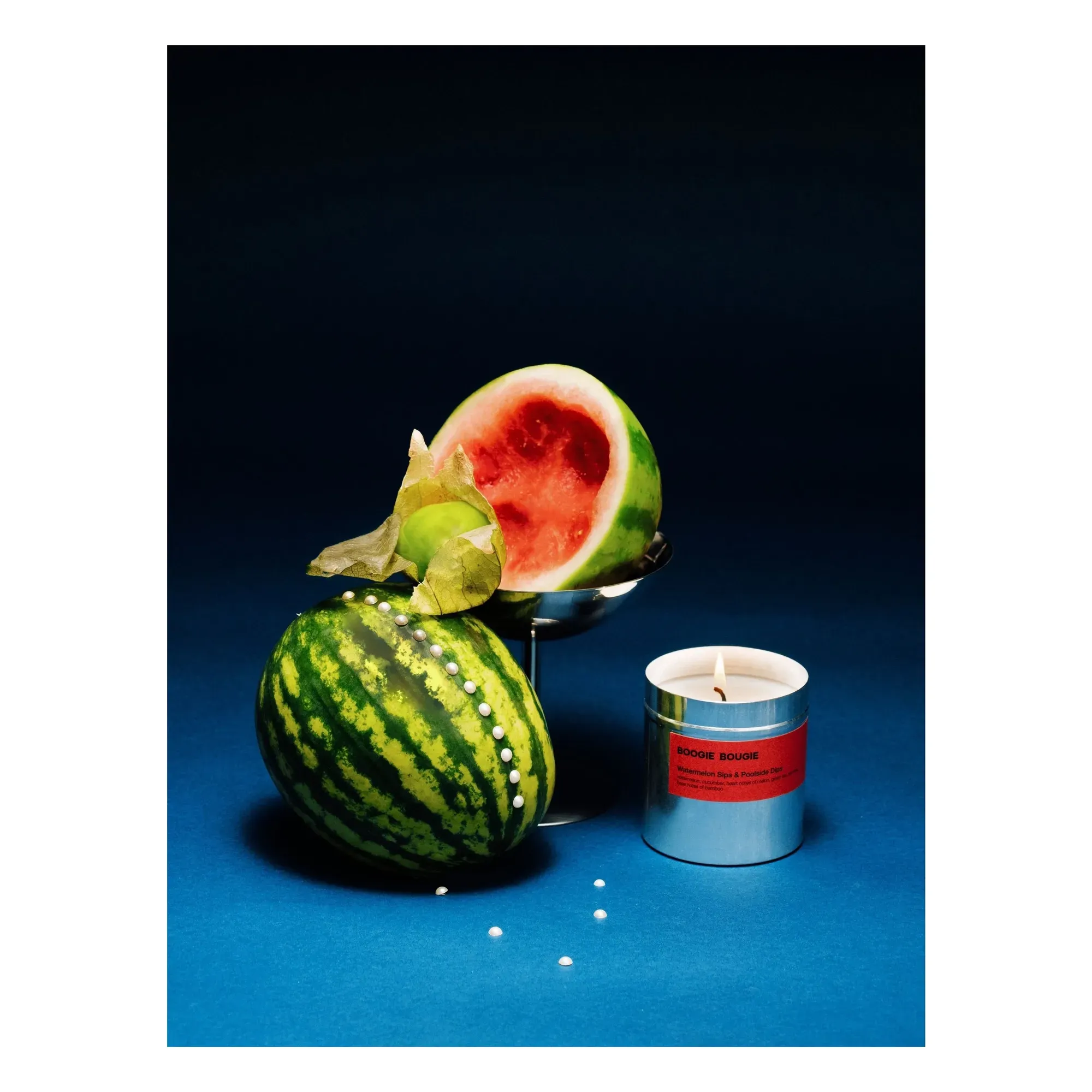 Boogie Bougie Watermelon Sips & Poolside Dips Scented Candle alternate view