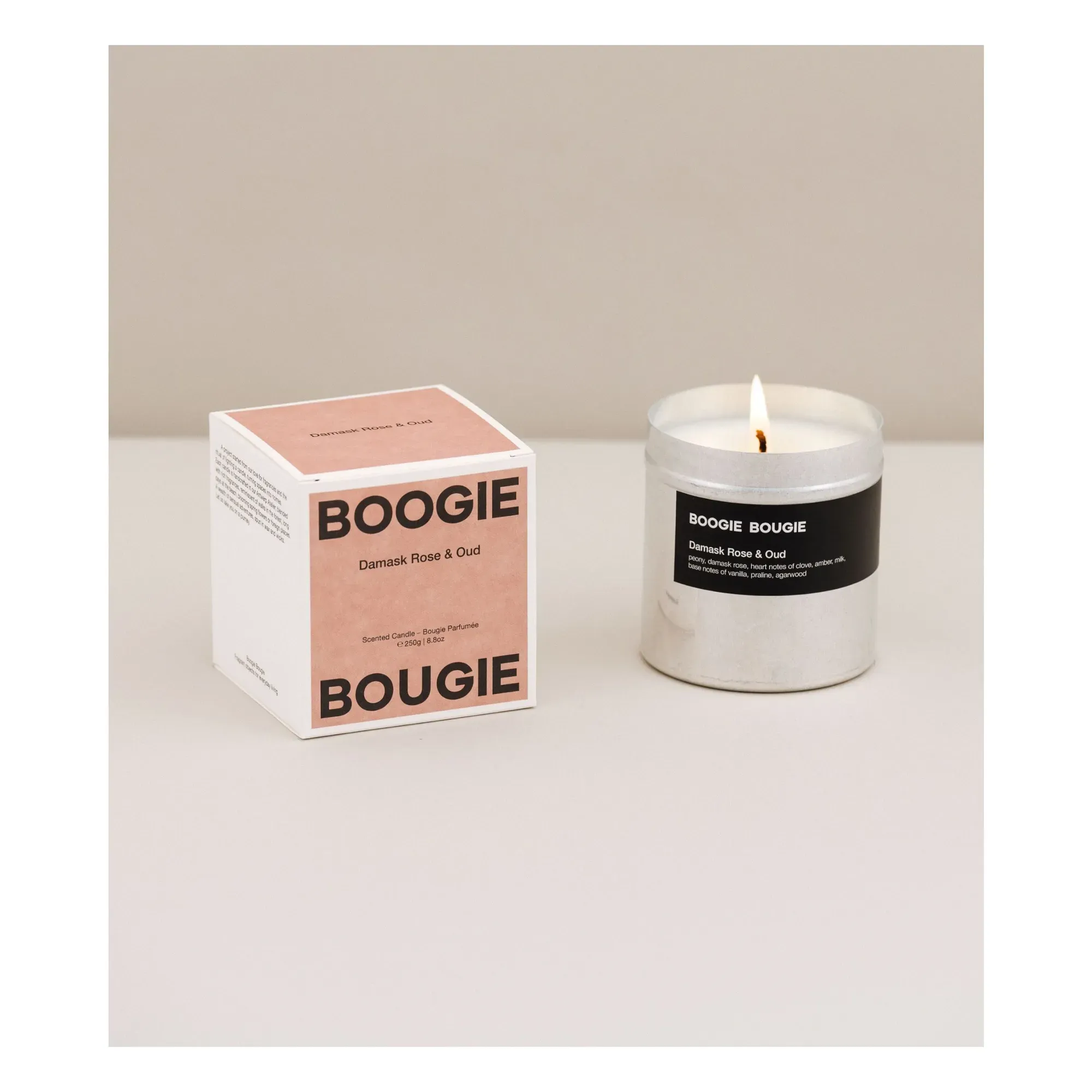 Damask Rose & Oud Scented Candle - Soy Wax alternate view