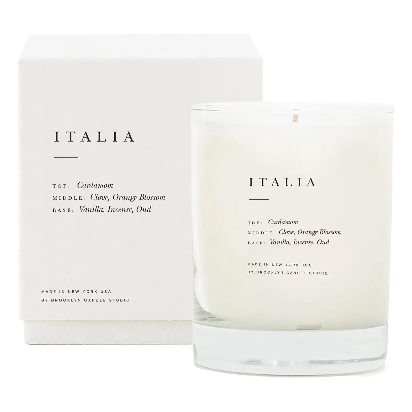 Escapist Italia 370g Candle - White, Soy Wax product