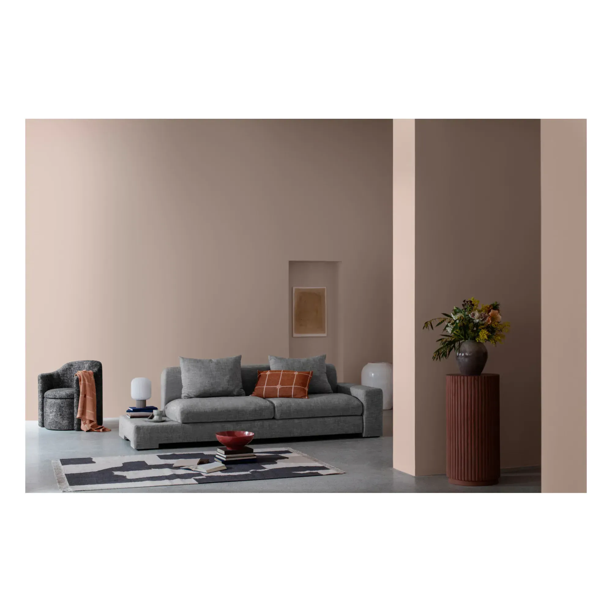 Bay 3-Seater Sofa - Grey, Cotton-Wool Blend alternate view