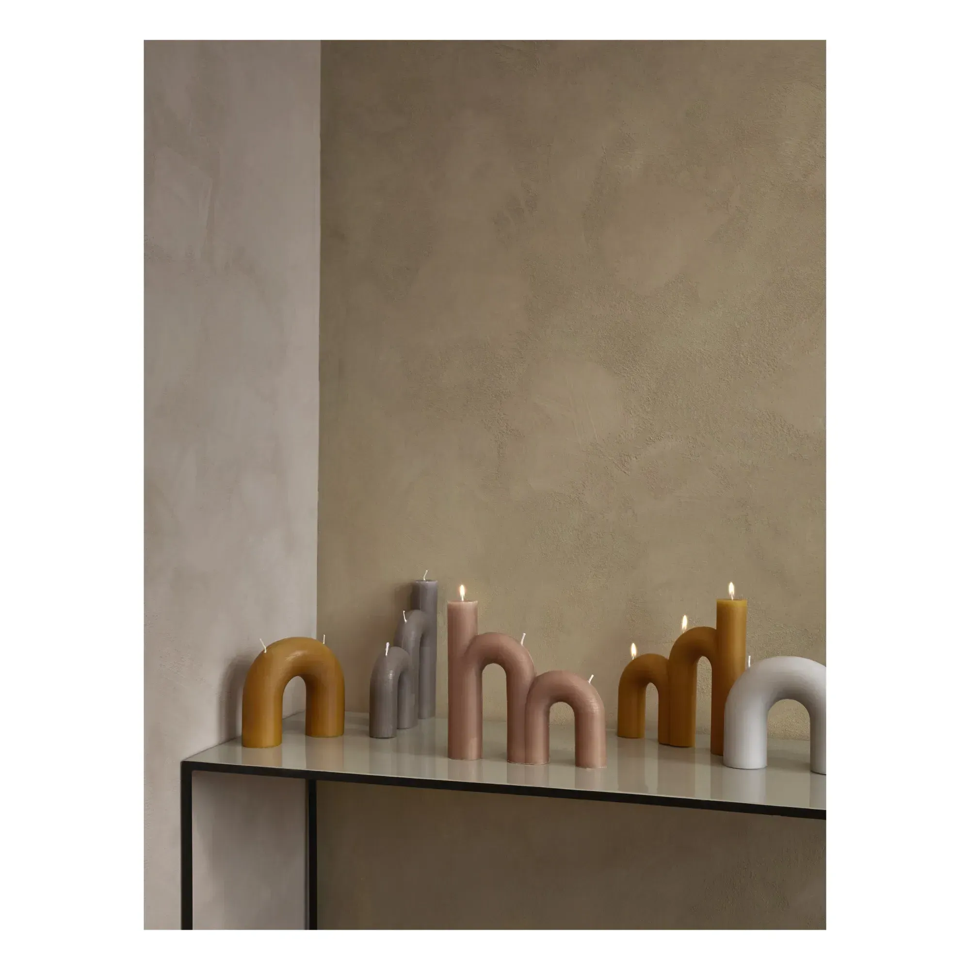 Bend Decorative Candle - Honey, Paraffin Wax alternate view