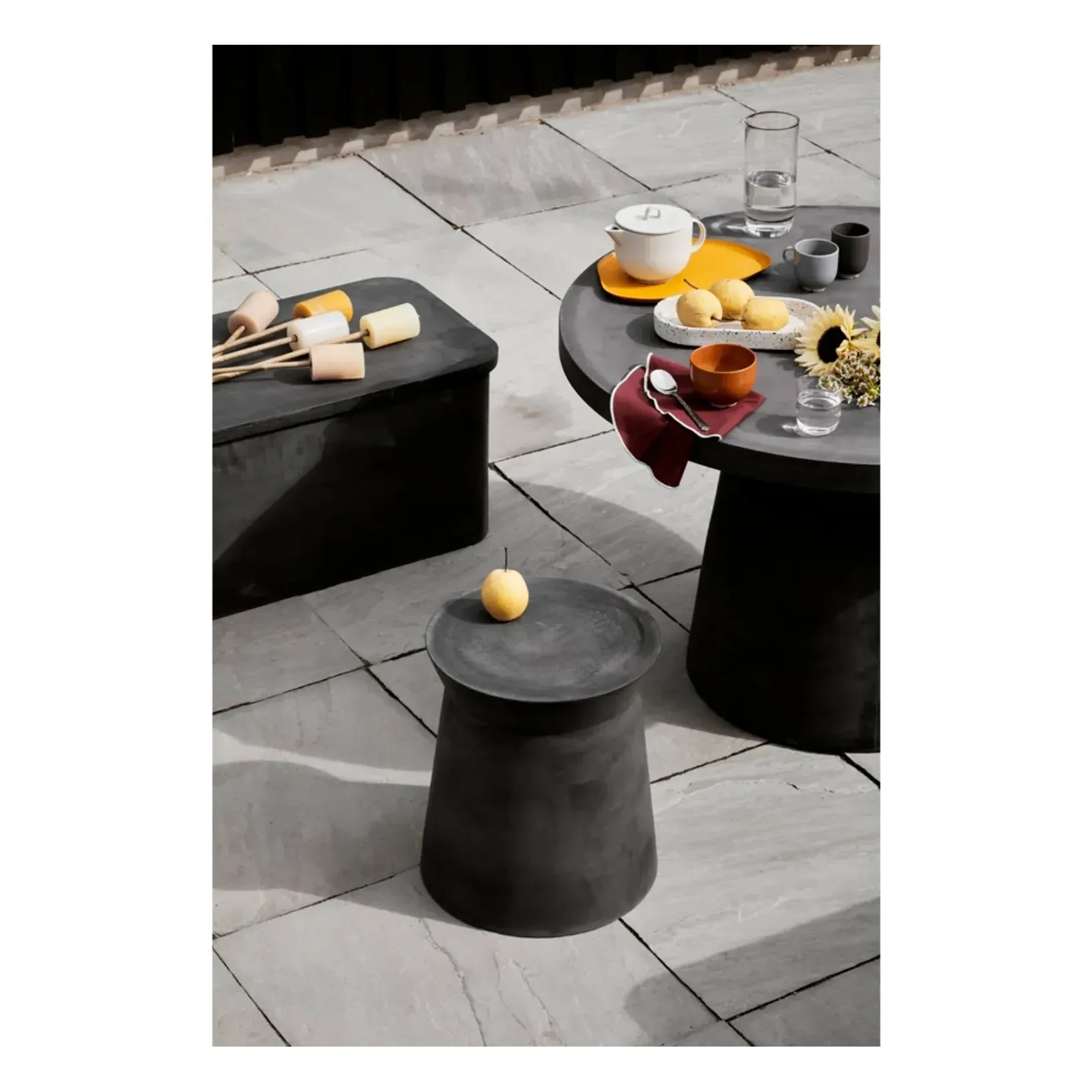 Broste Copenhagen Outdoor Stool - Carbon, Fiber Clay alternate view