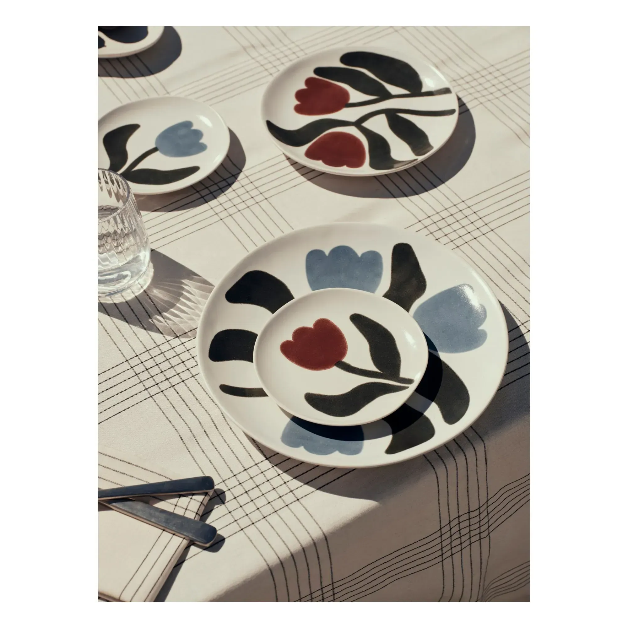 Dora Round Plate - Blue, Stoneware alternate view