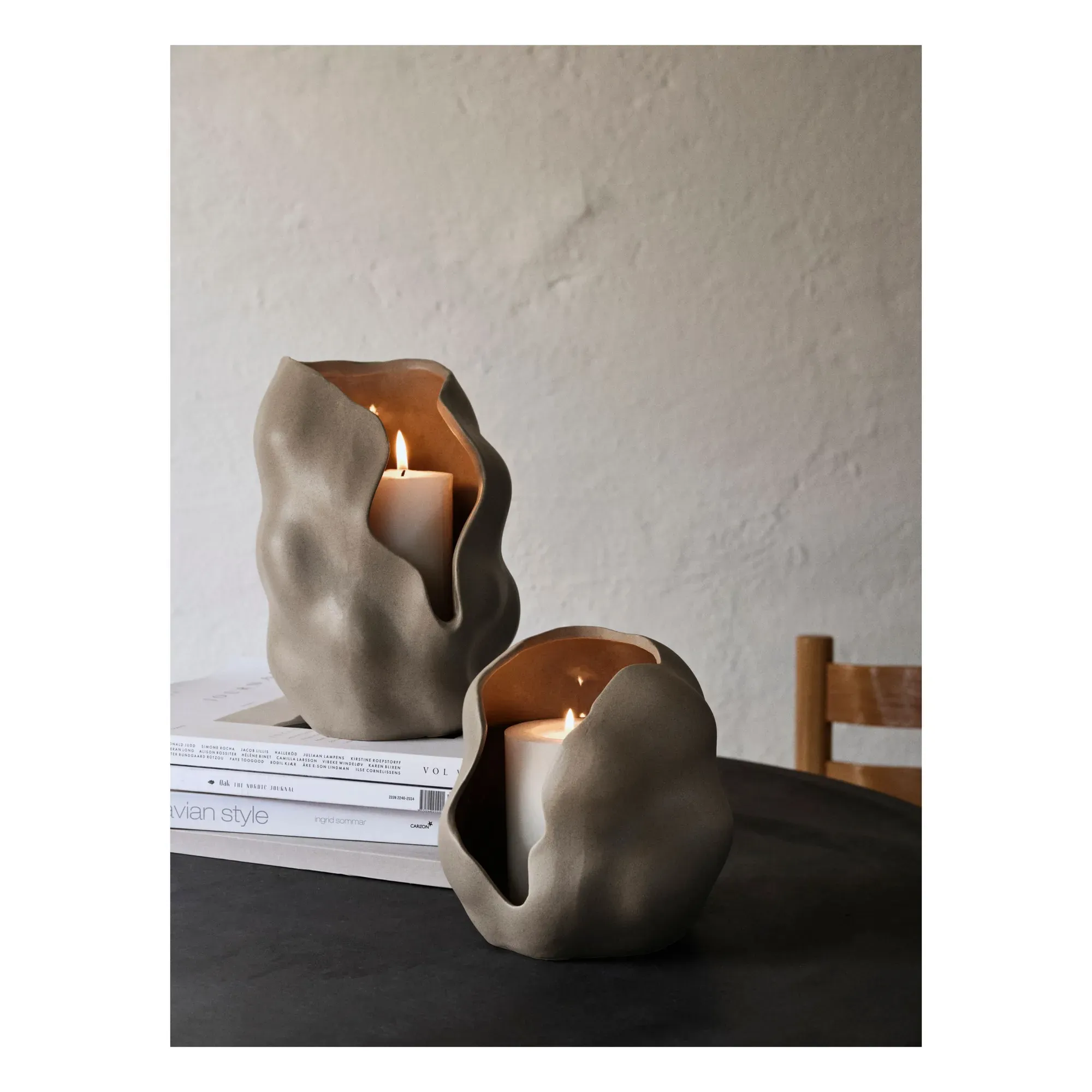 Hekla Stoneware Candle Jar - Grey alternate view