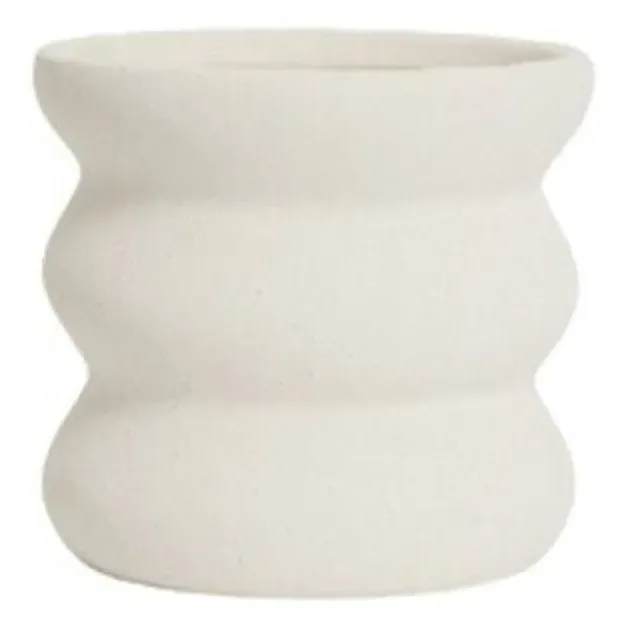 Mina Stoneware Planter - White alternate view