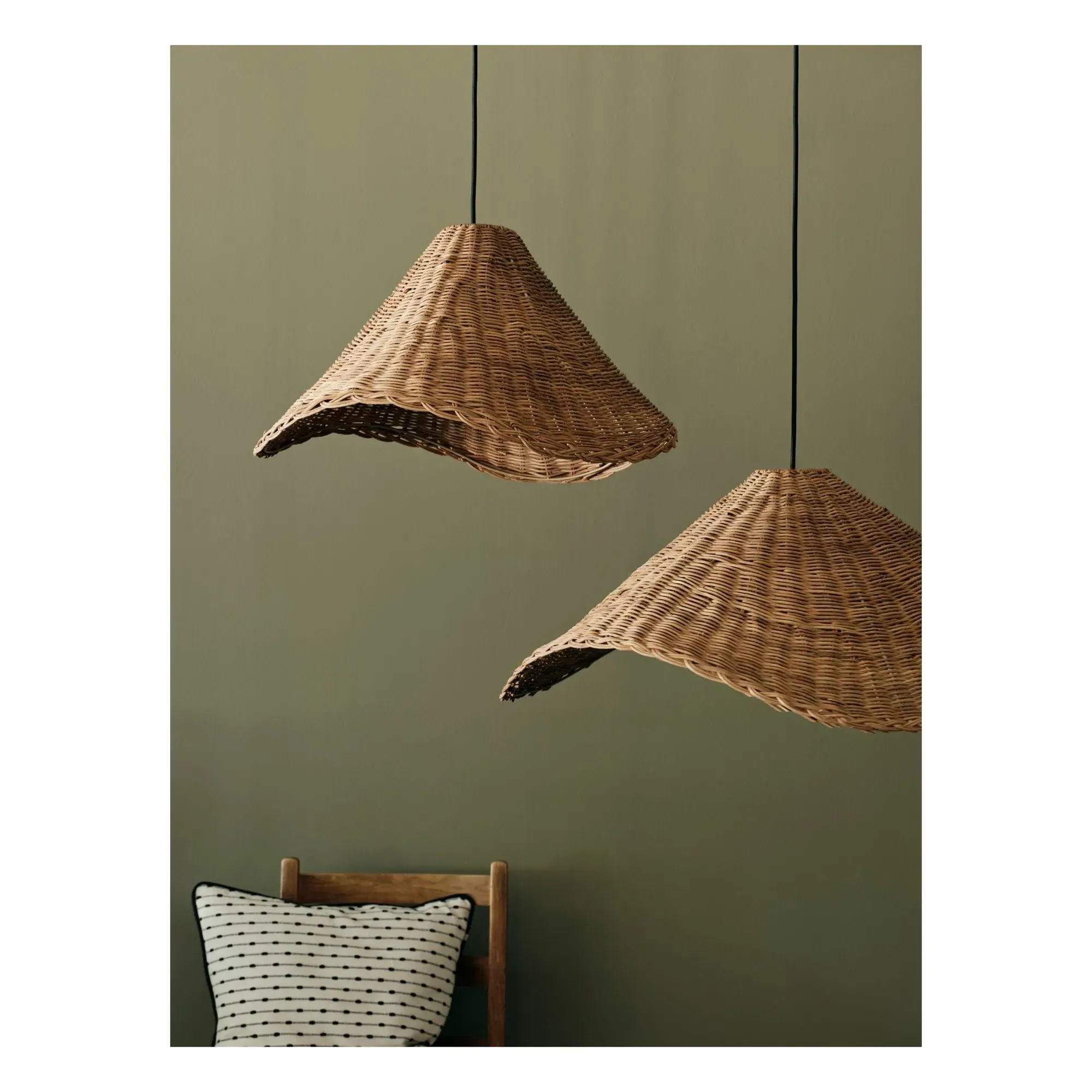 Nori Large Pendant Lamp - Natural, Rattan alternate view