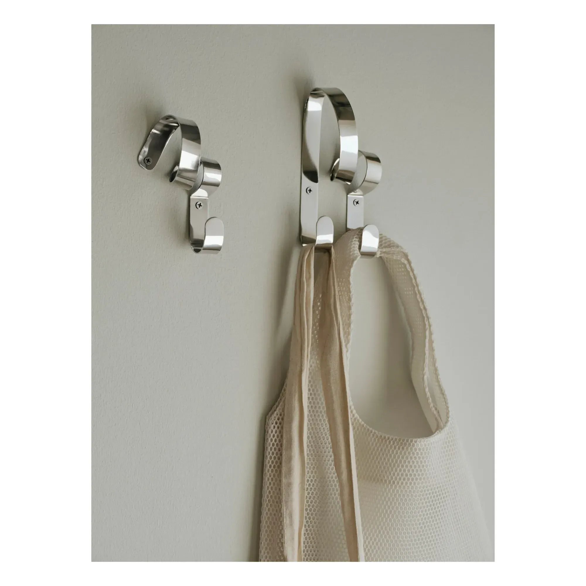 Ribbon Coat Hook - Silver, Iron alternate view