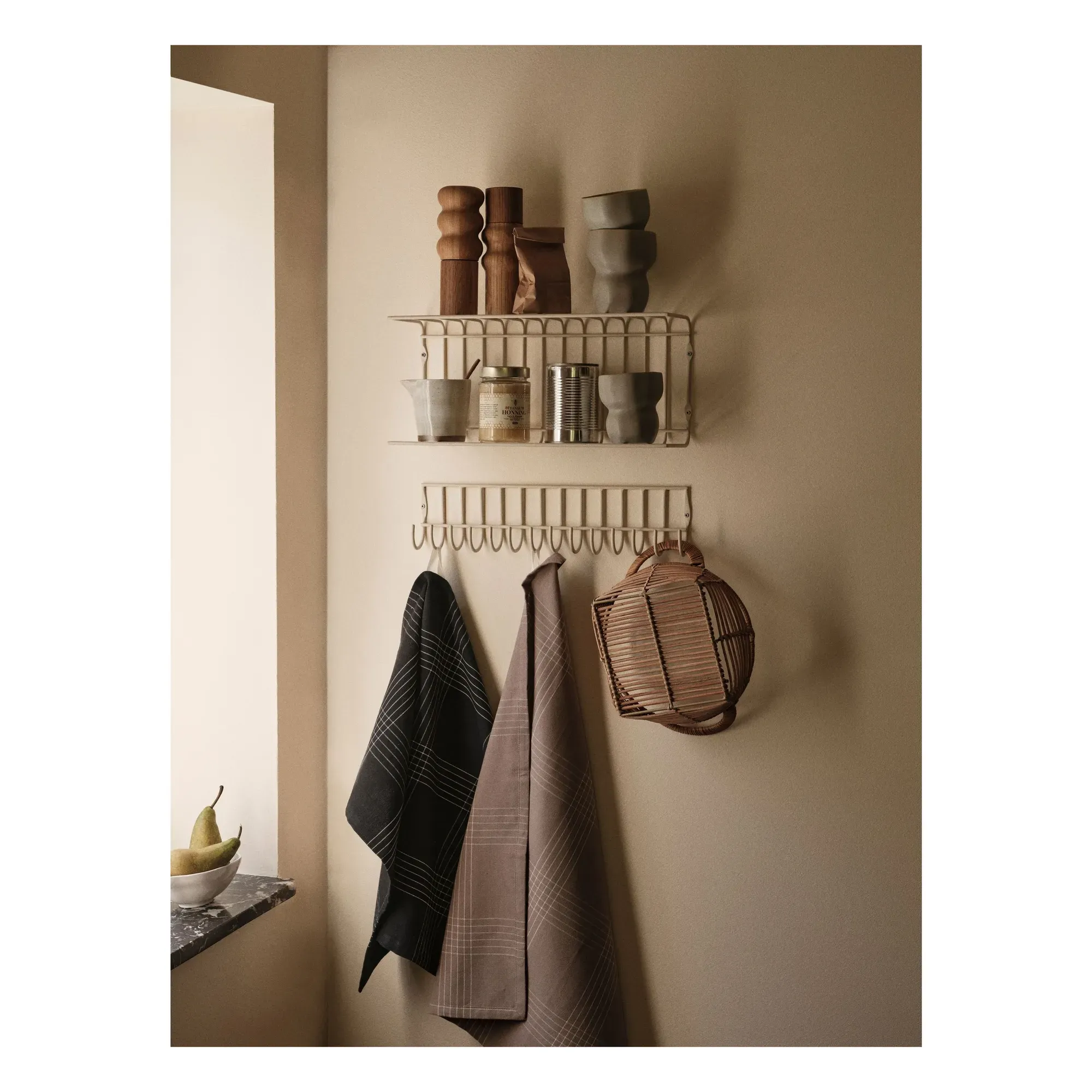 Rud Tea Towels Set of 2 - Black, Recycled Cotton alternate view