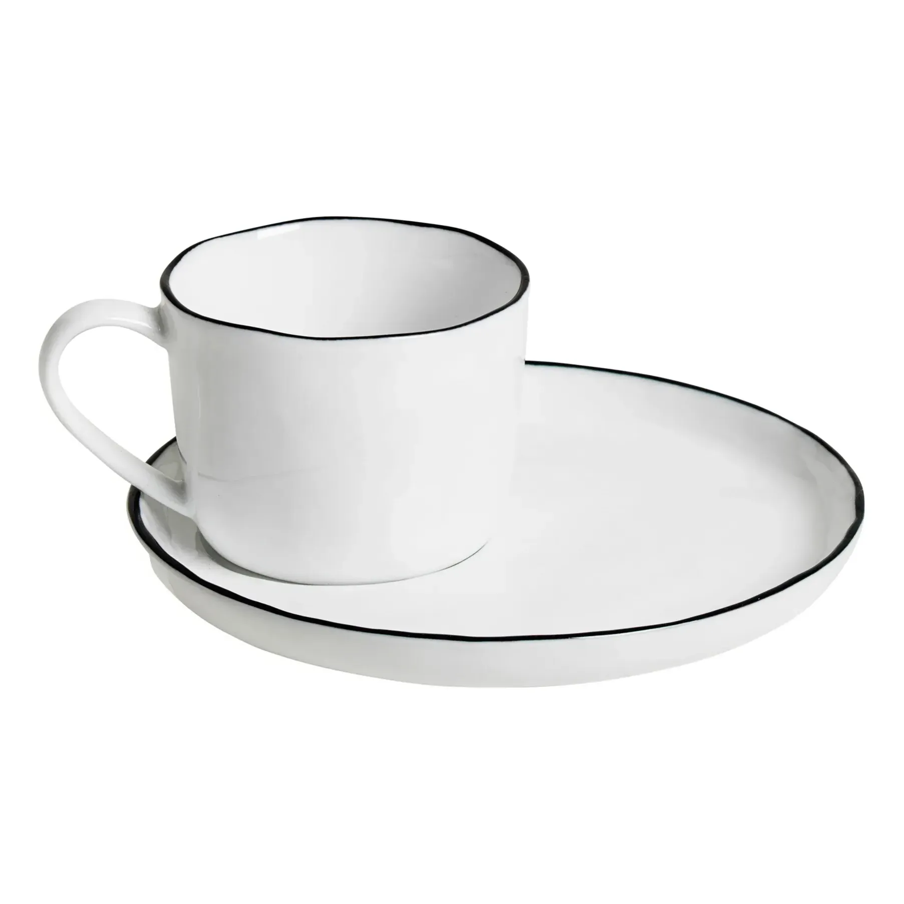 Salt Porcelain Cup and Saucer Set - White product