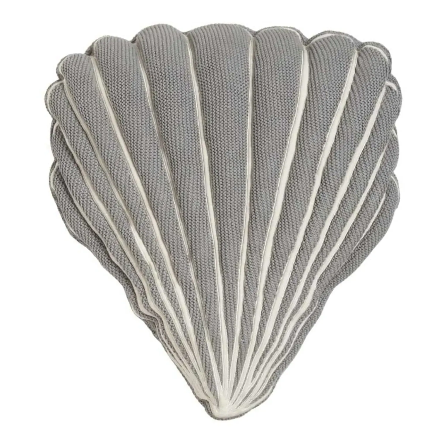 Seashell Square Cushion - Grey, Cotton product
