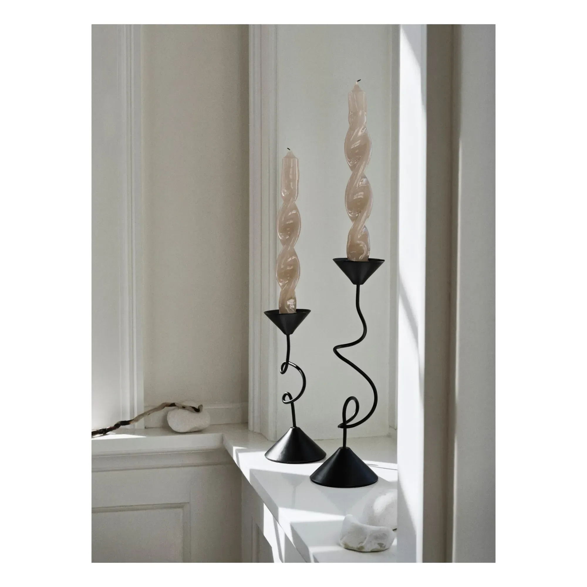 Selma Candlestick - Black, Iron alternate view