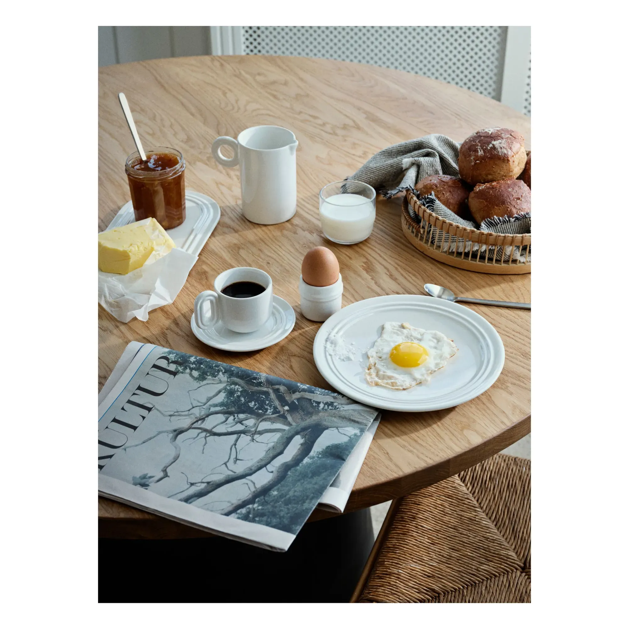 Stevns Stoneware Egg Cup - White alternate view