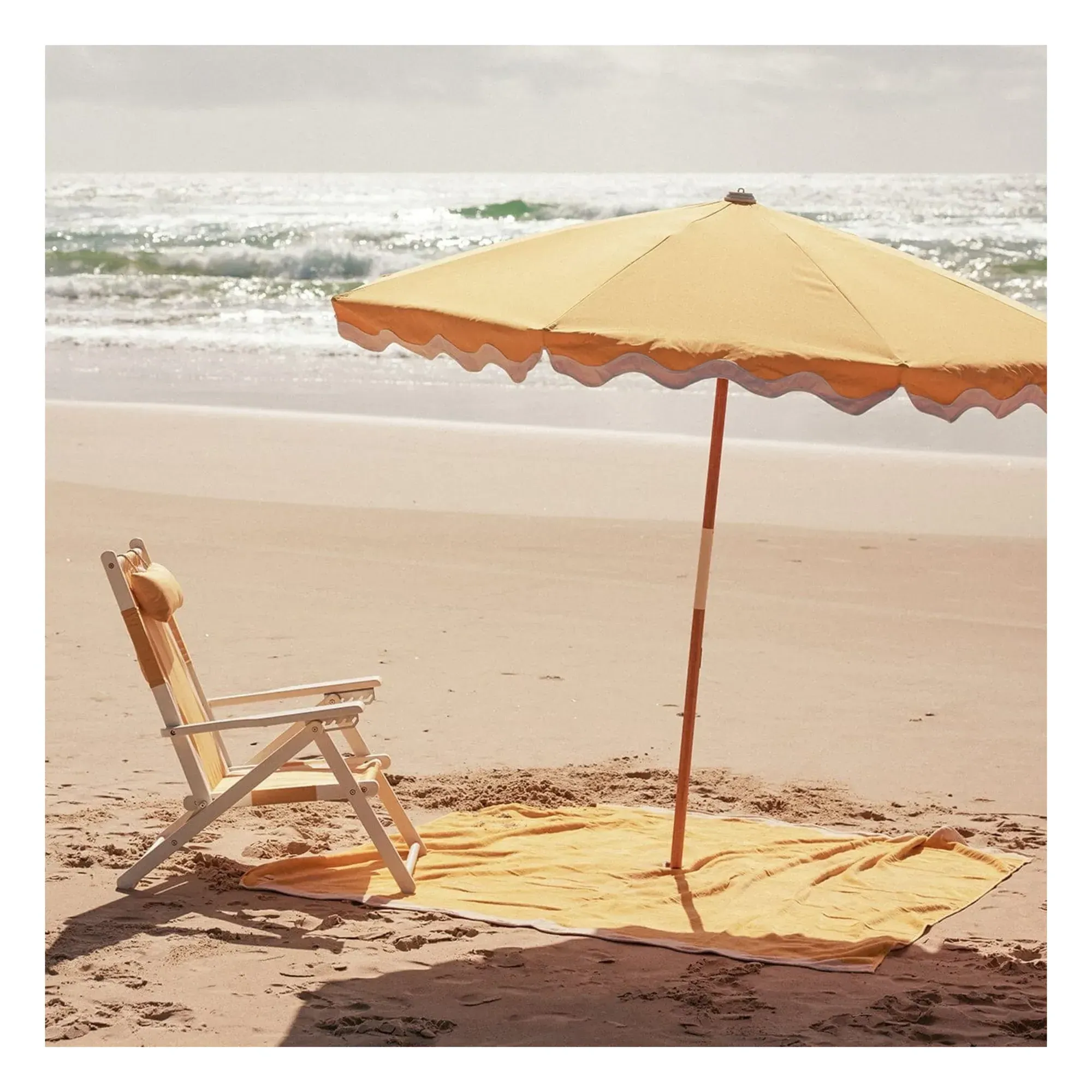 Amalfi Beach Parasol - Yellow alternate view