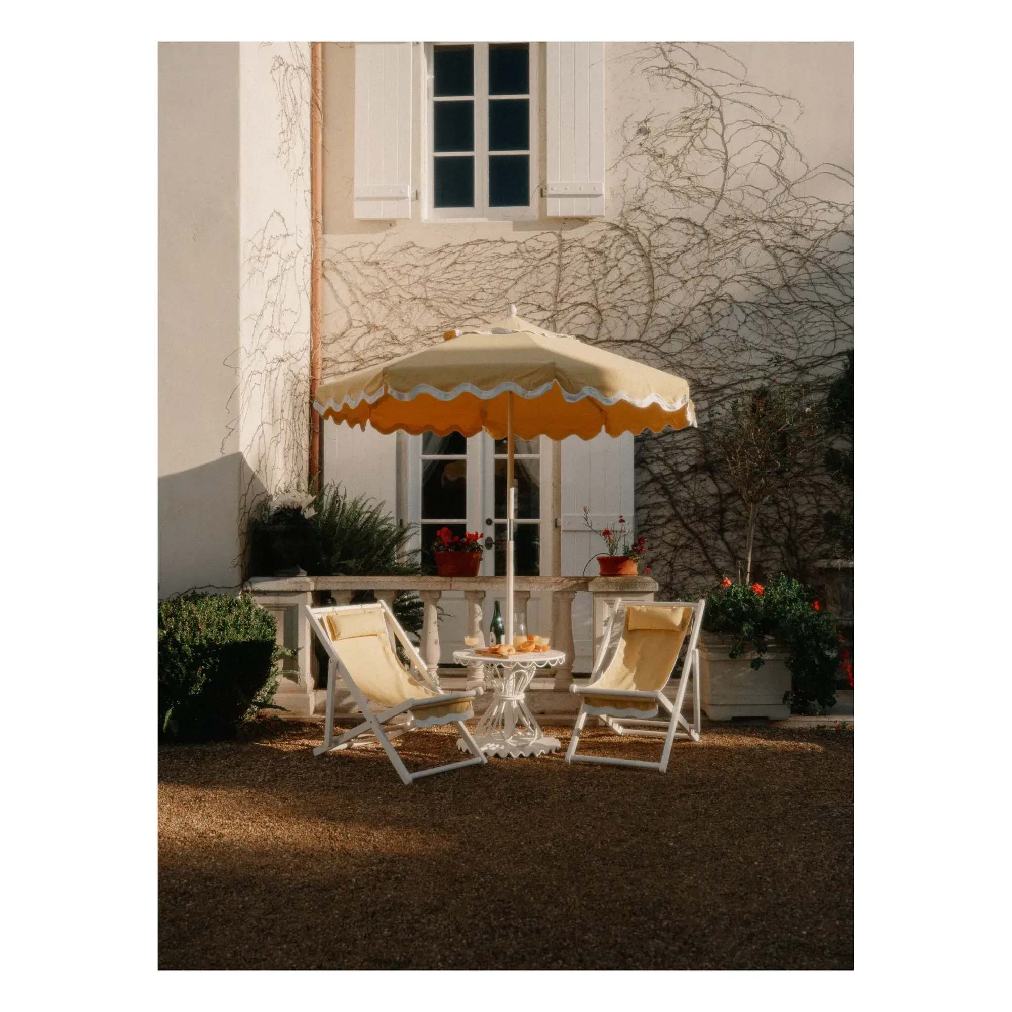 Beach Club Scalloped Parasol - Yellow, Acrylic alternate view