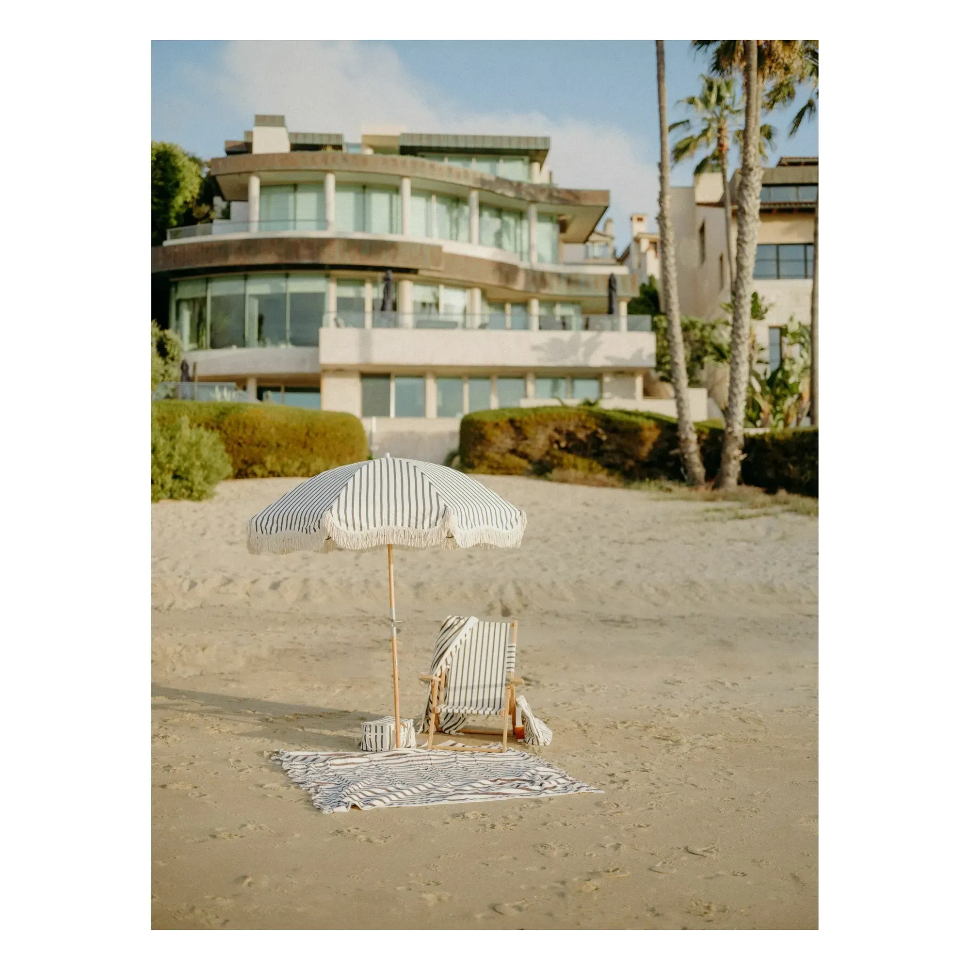 Business & Pleasure Co. Fringed Parasol - Black, Polyester alternate view