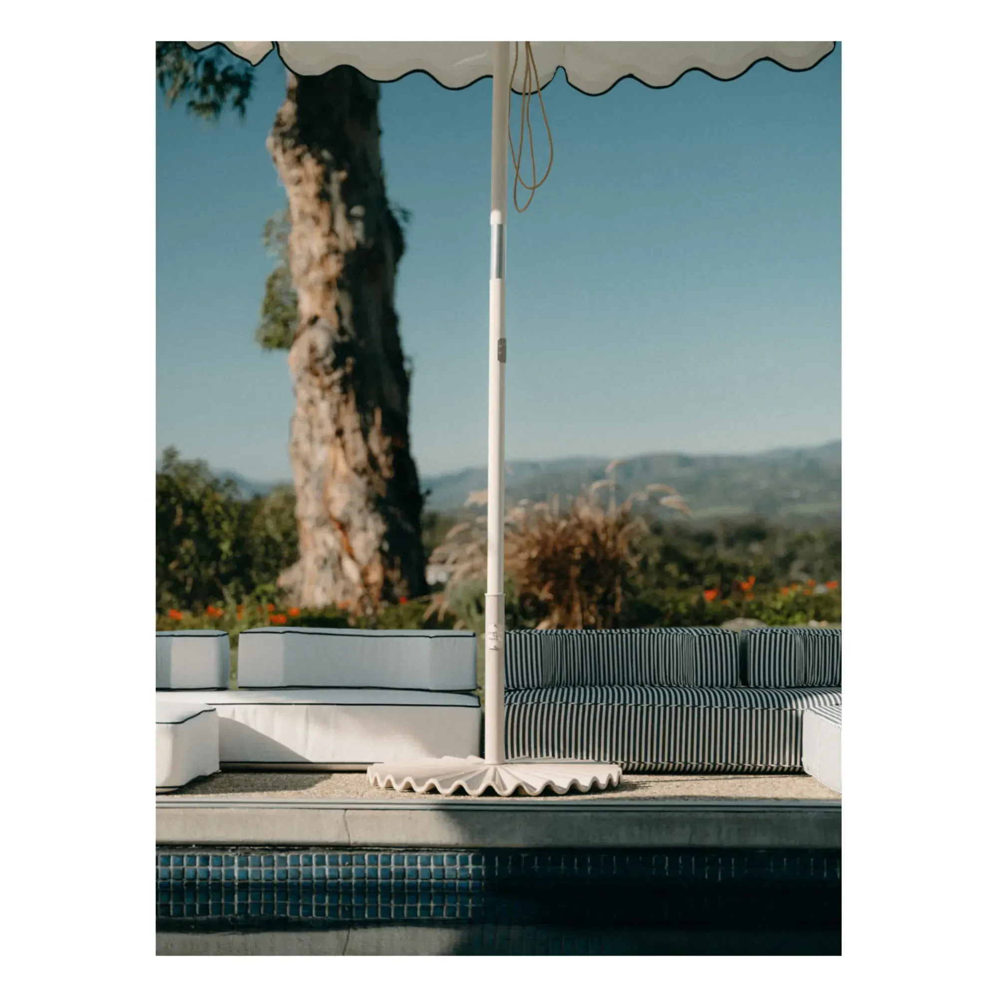 Molded Parasol Stand - White, Stainless Steel alternate view