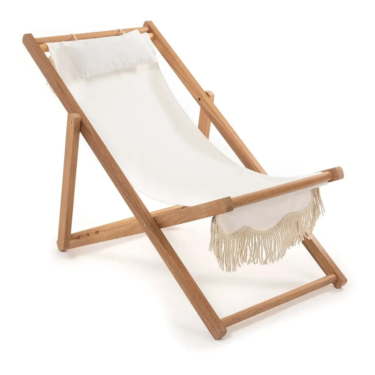 The Sling Deckchair - White, Cotton product