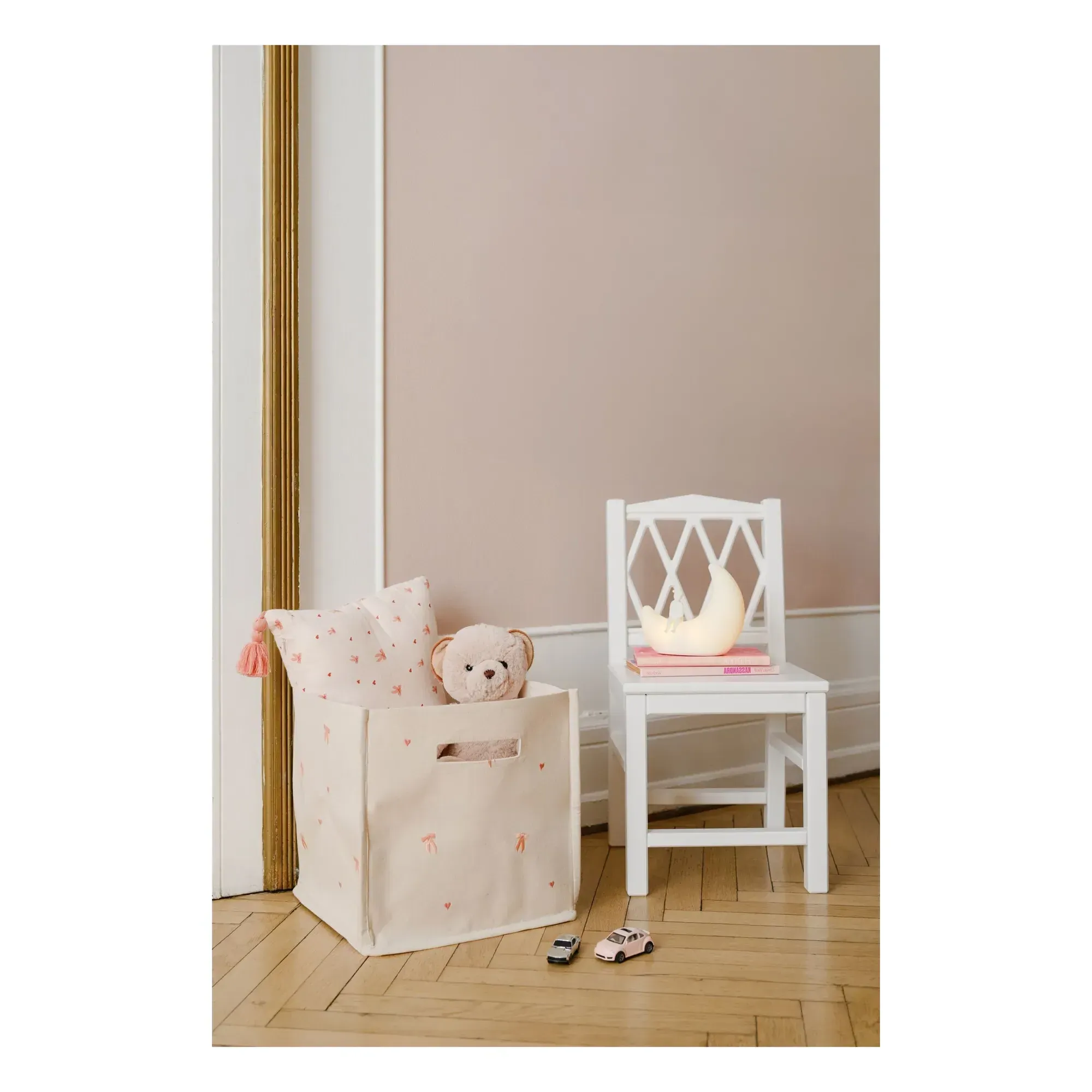 Amalie Bows Decorative Cushion - Pink, Organic Cotton alternate view