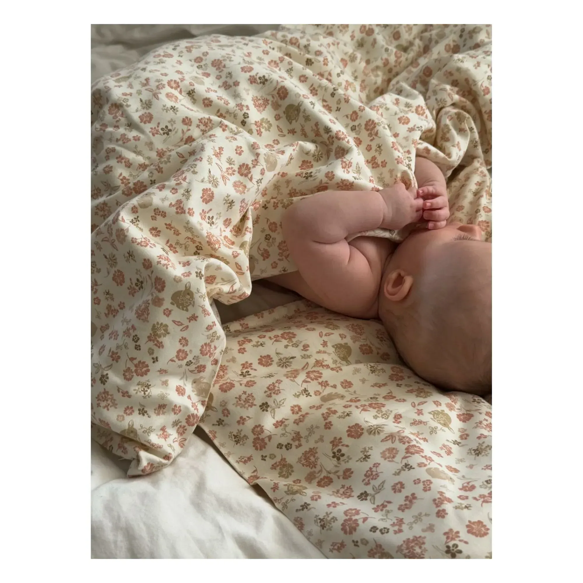 Augusta Bed Linen Set - Peach, Organic Sateen Cotton alternate view
