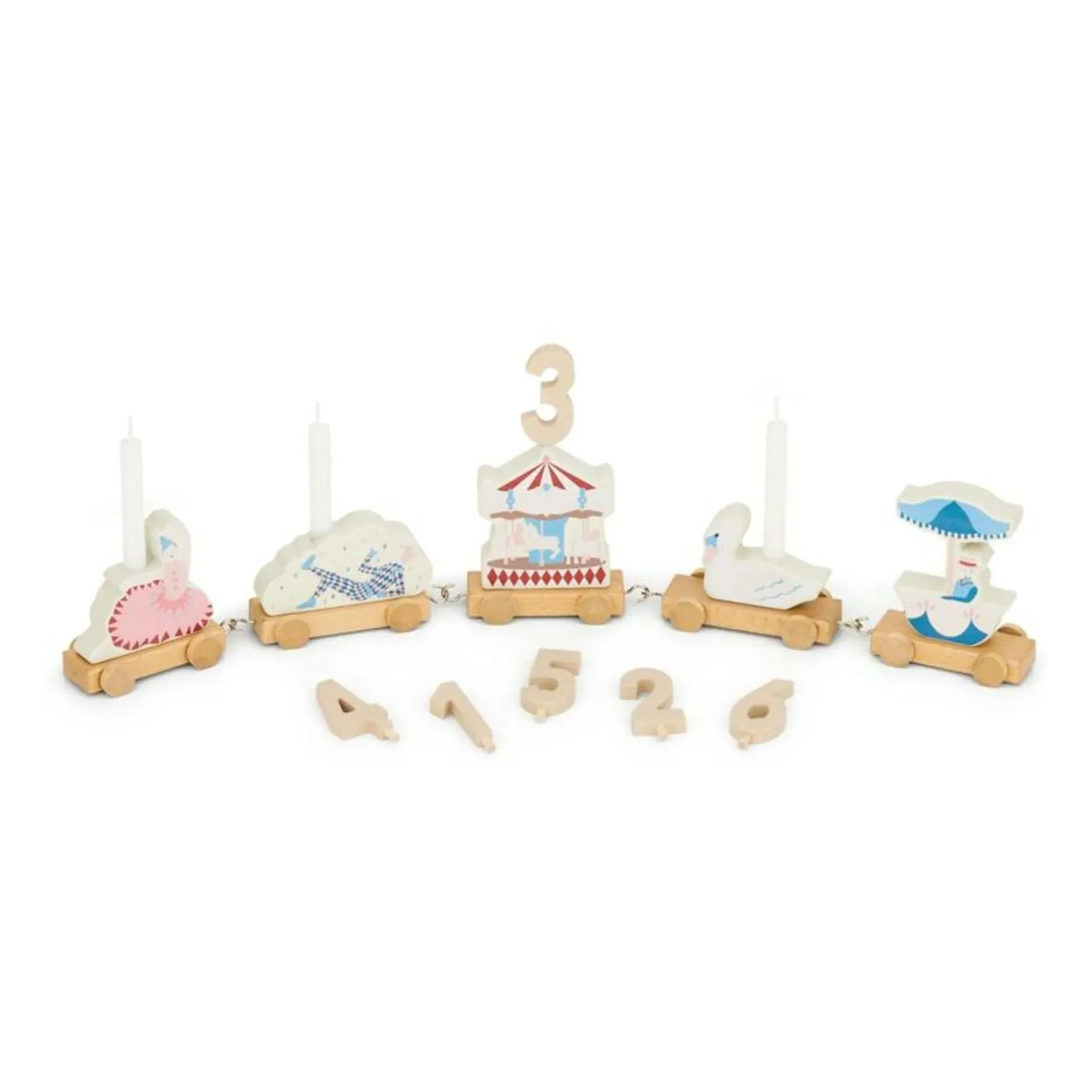 Birthday Train Carousel - Red, Wood product