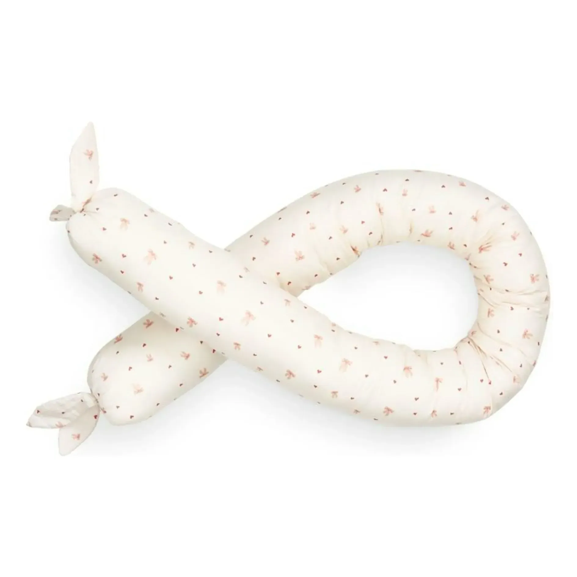 Bows Bolster Bed Bumper - Pink, Organic Cotton product
