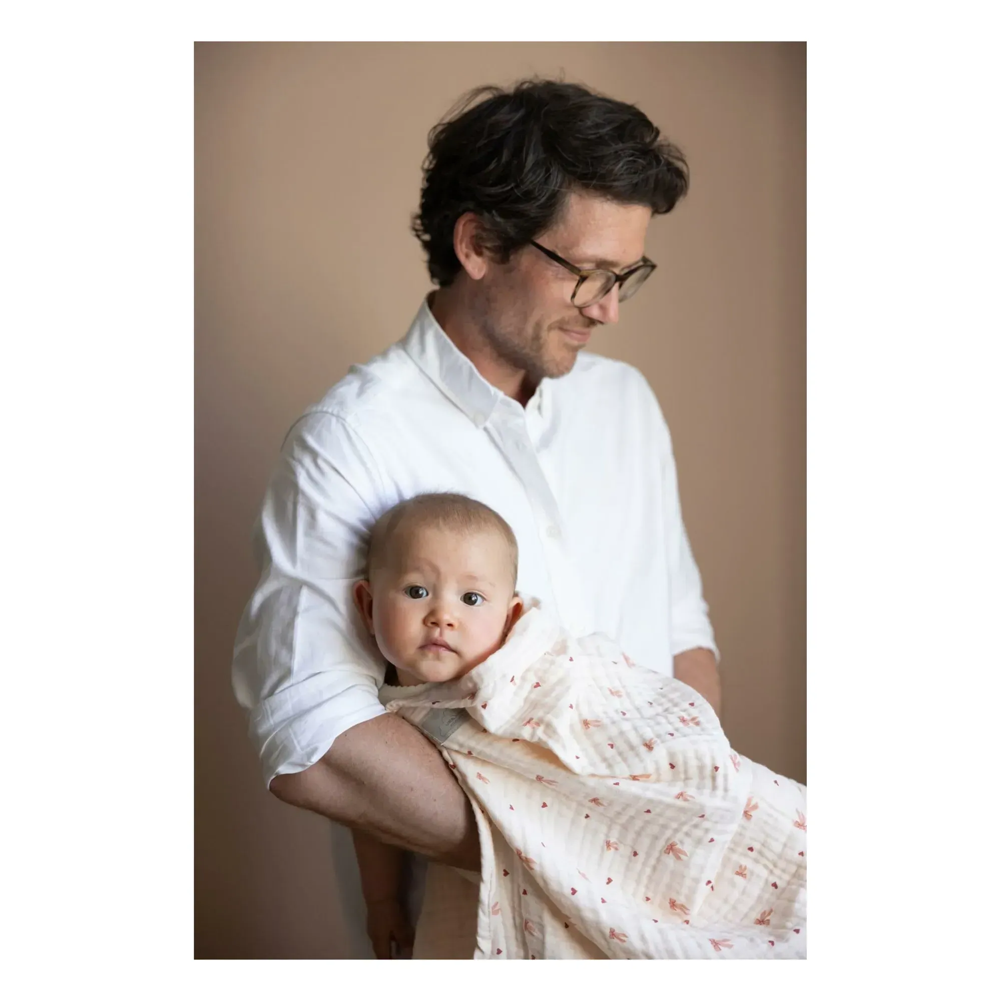 Cam Cam Bows Muslin Blanket - Pale Pink, Organic Cotton alternate view