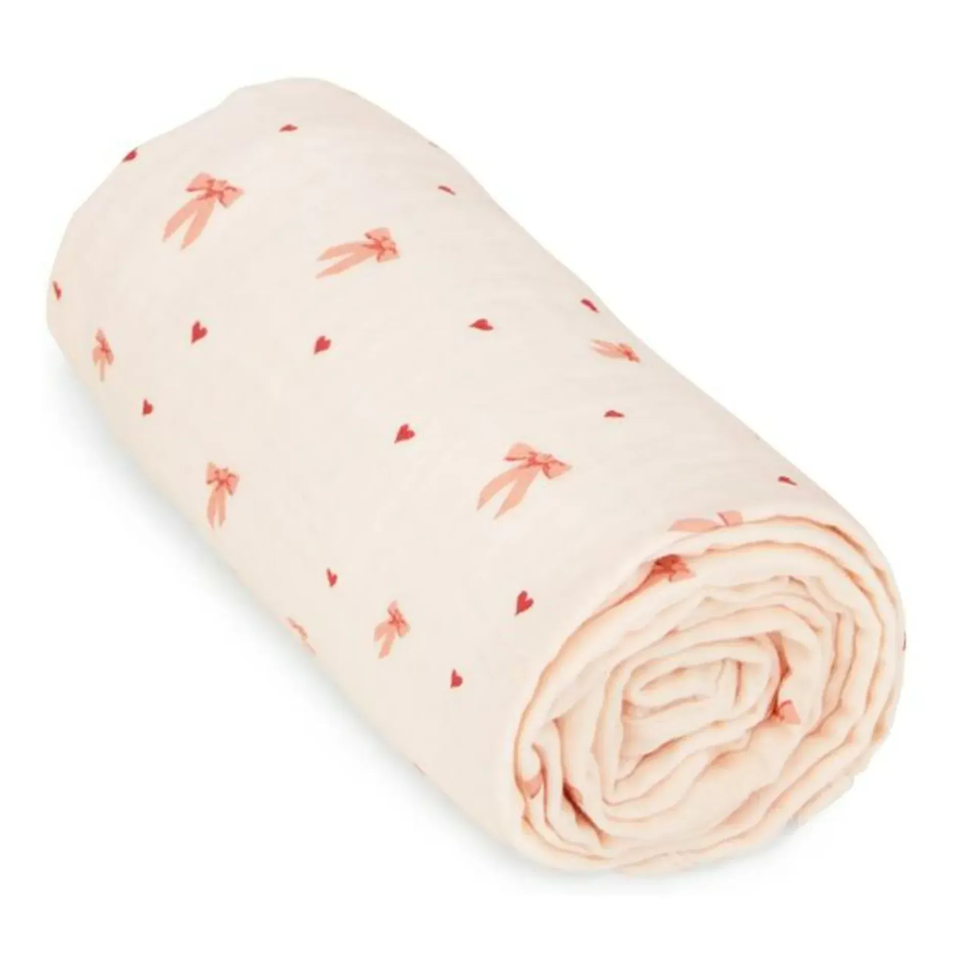 Cam Cam Bows Muslin Blanket - Pale Pink, Organic Cotton product