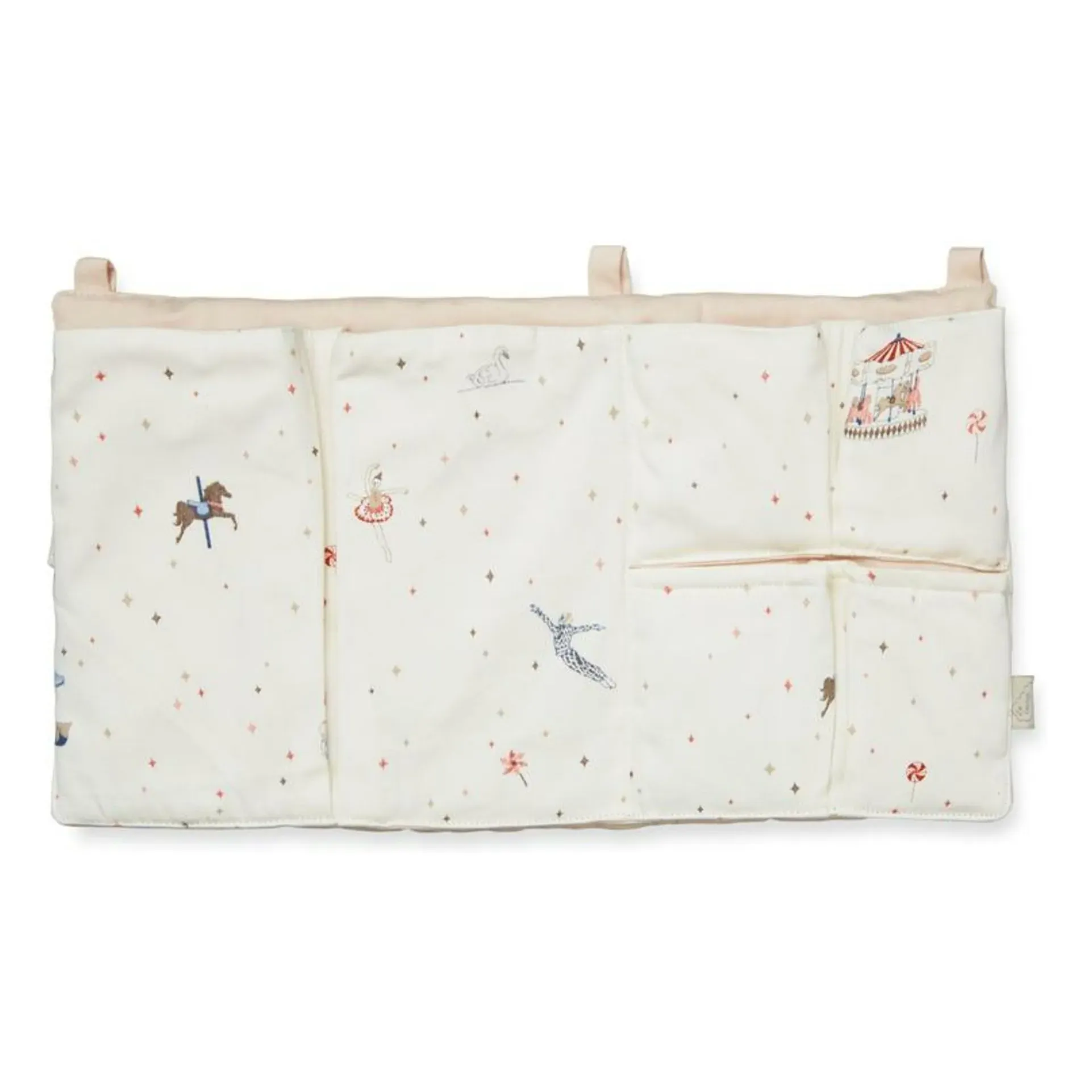 Cam Cam Carrousel Bed Storage Pocket - White, Organic Cotton product
